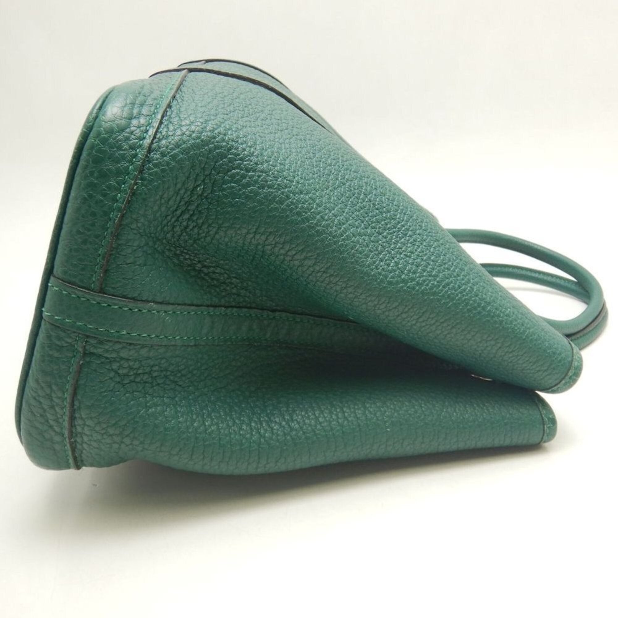 Hermes Garden Green Negonda Leather Handbag (Pre-Owned)