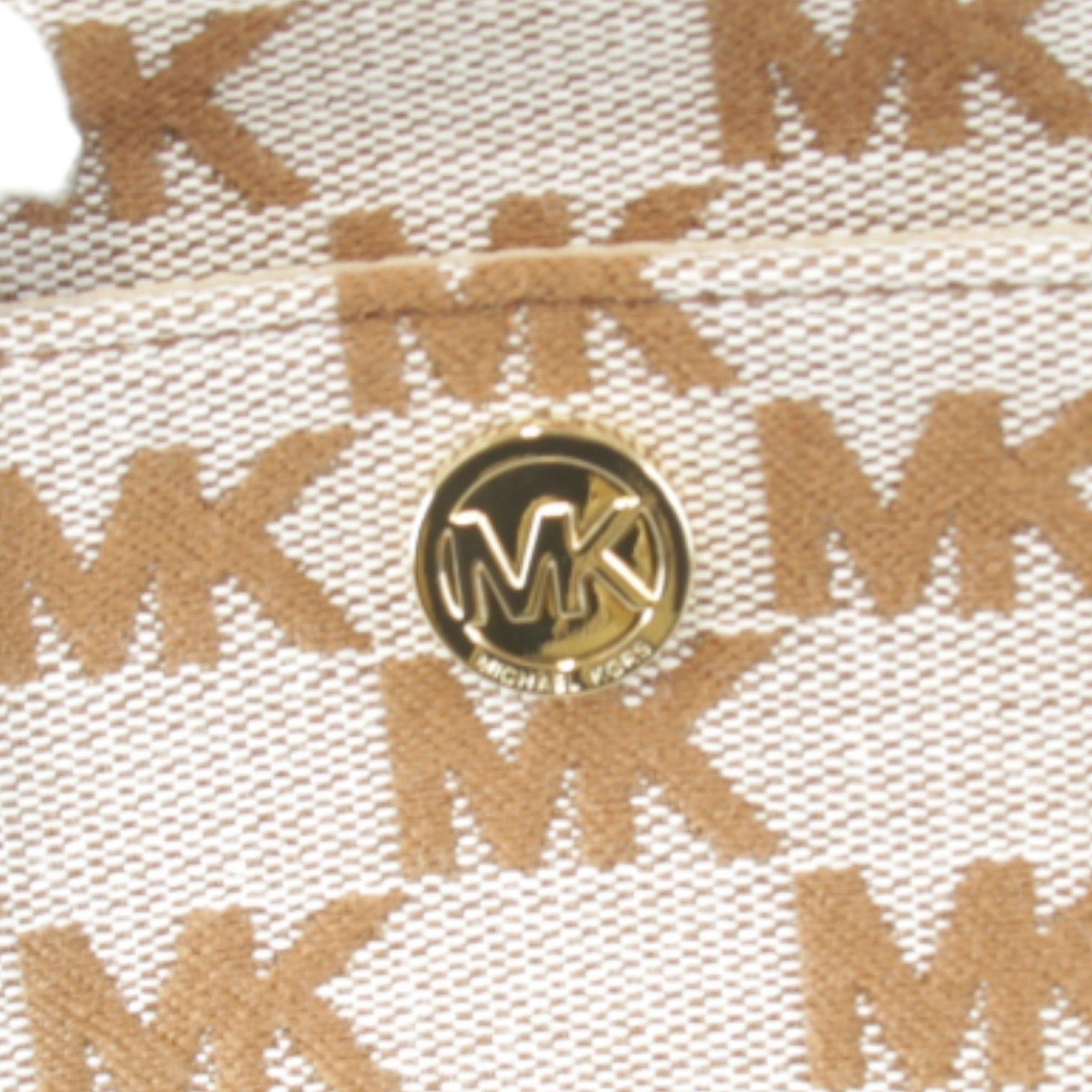 Michael Kors Brown Canvas Leather Pouch Shoulder Bag (Pre-Owned)