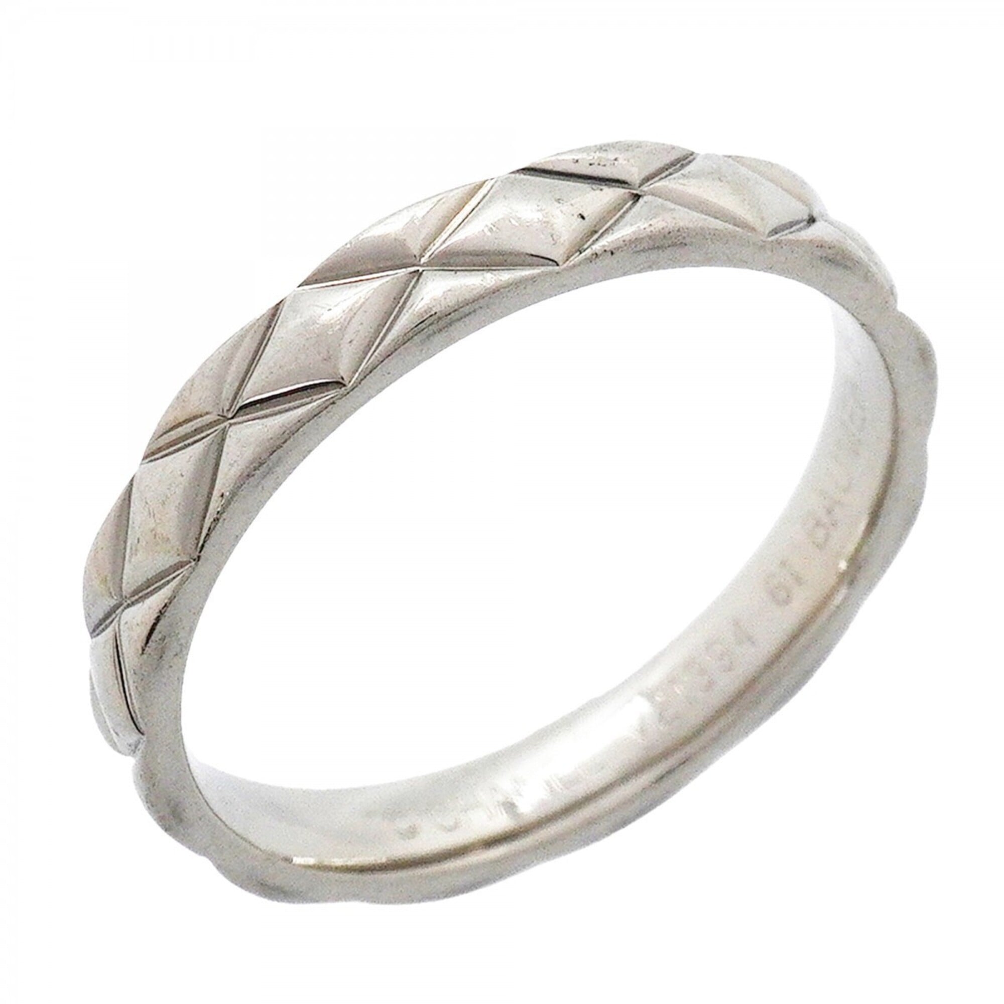 Chanel Platinum 950 Band Ring (Pre-Owned)