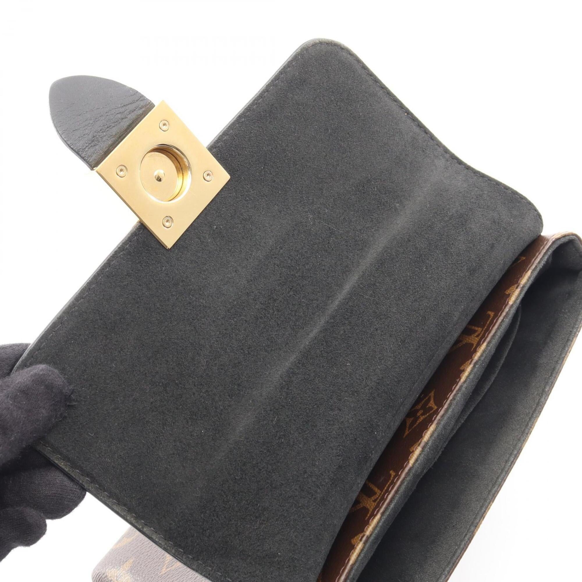 Louis Vuitton Black Brown Monogram Noir Coated Canvas Leather Handbag (Pre-Owned)