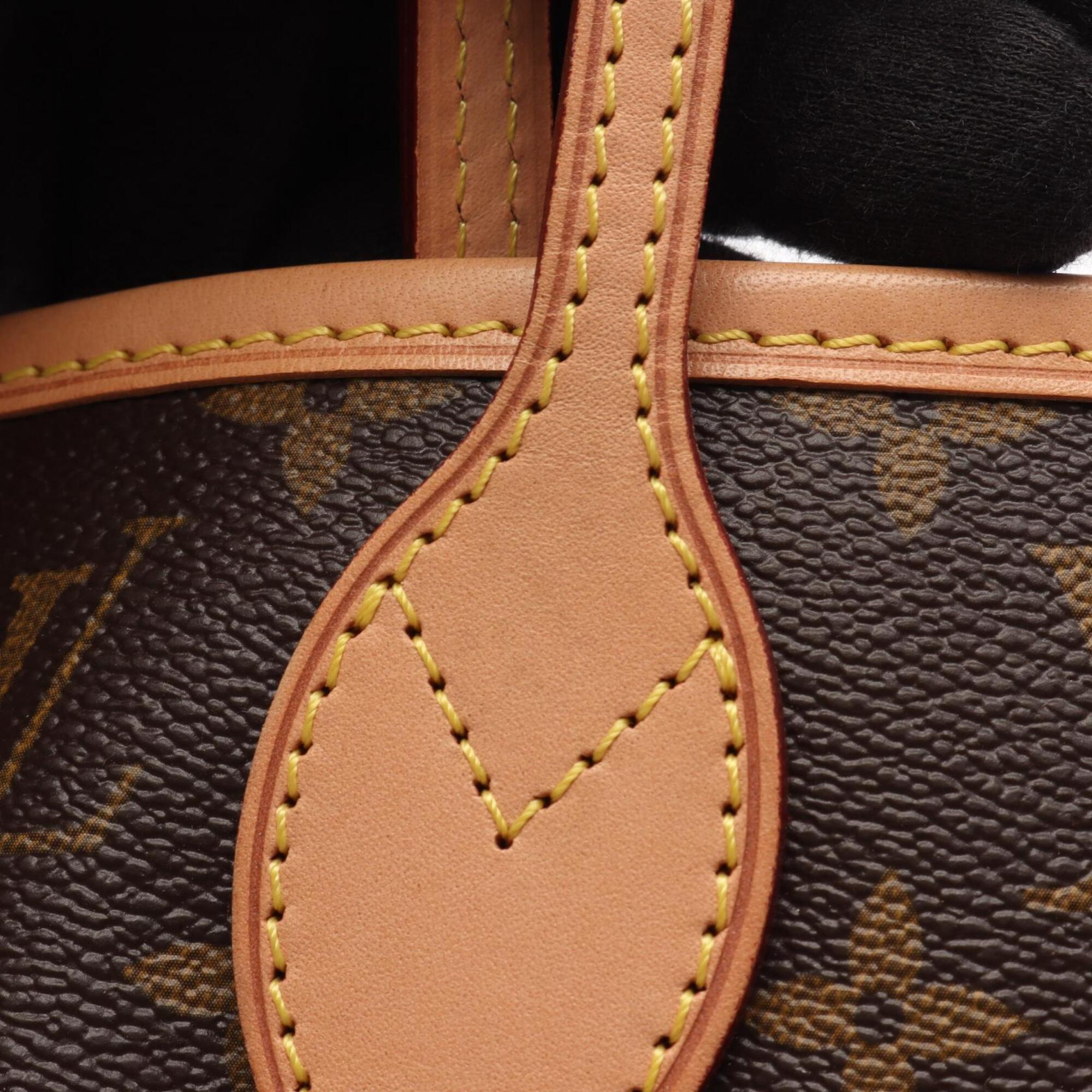 Louis Vuitton Brown Monogram Coated Canvas Leather Handbag Tote Bag (Pre-Owned)