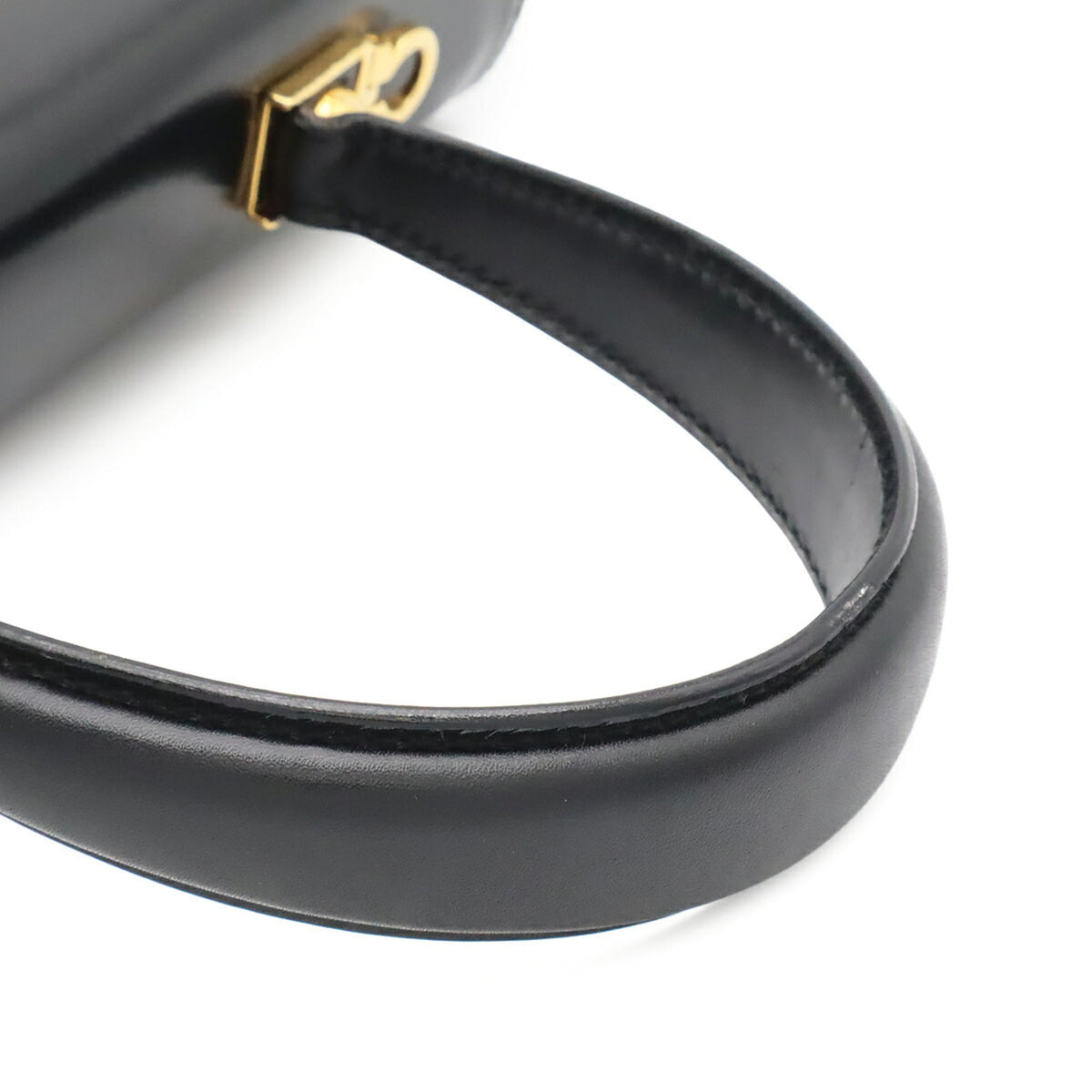 Salvatore Ferragamo Black Leather Handbag Shoulder Bag (Pre-Owned)