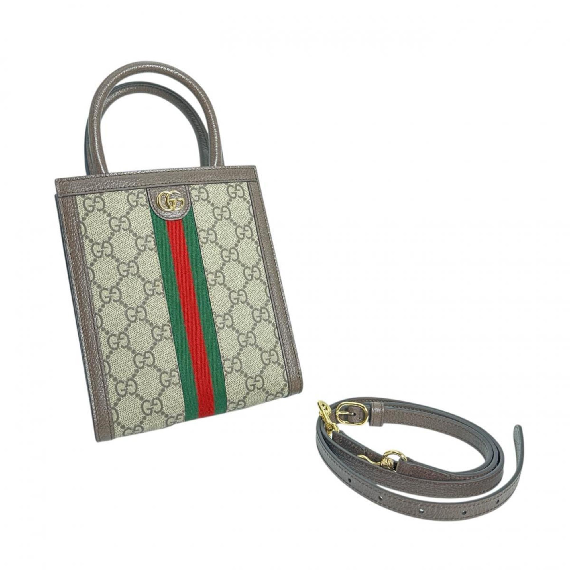 Gucci Beige Gg Canvas Shoulder Bag (Pre-Owned)