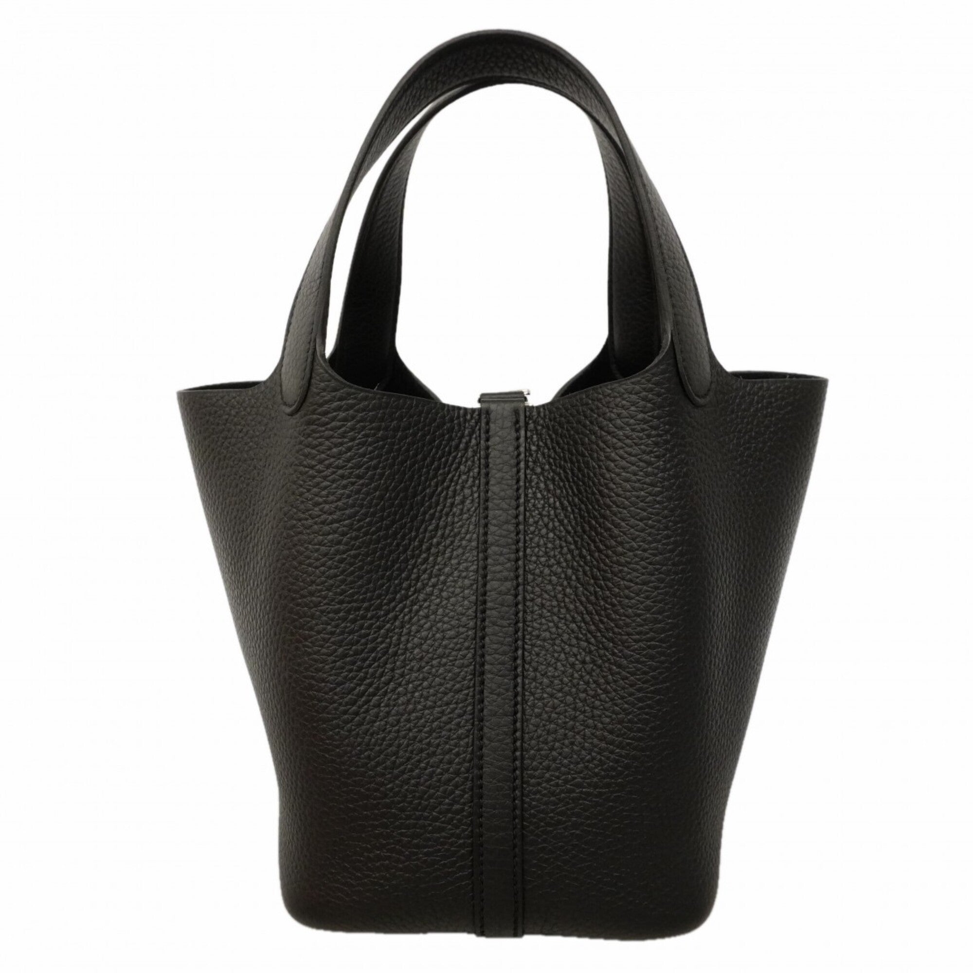 Hermes Black Taurillon Clemence Leather Handbag (Pre-Owned)