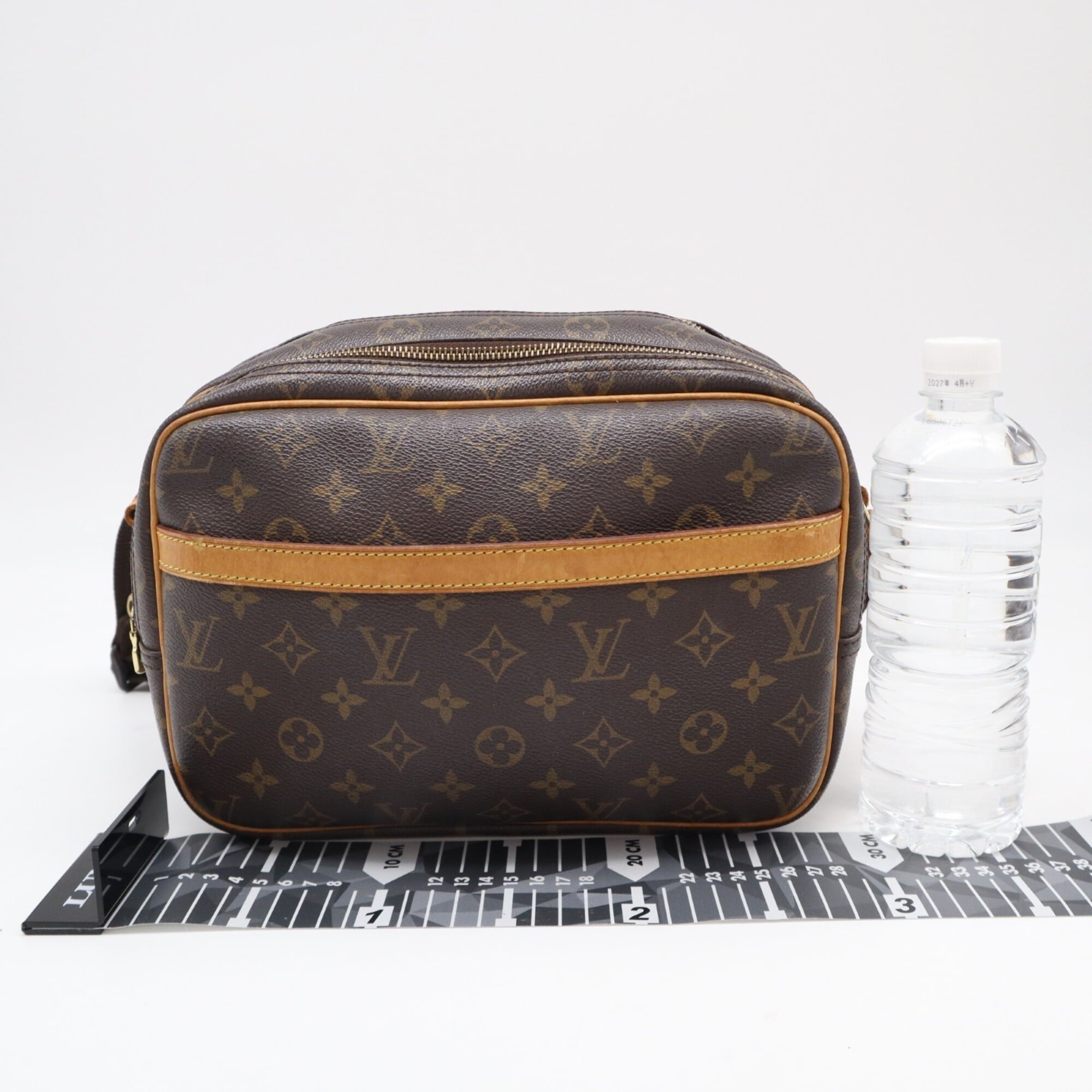 Louis Vuitton Monogram Beige Brown Coated Canvas Leather Shoulder Bag (Pre-Owned)