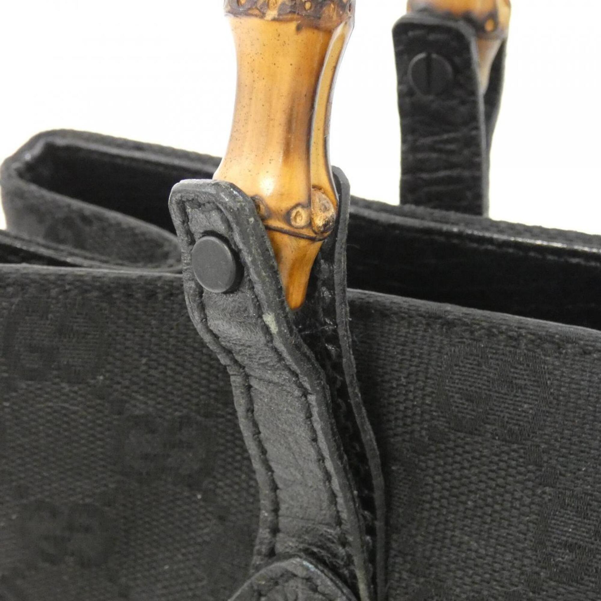Gucci Gg Canvas Black Gg Canvas Handbag (Pre-Owned)