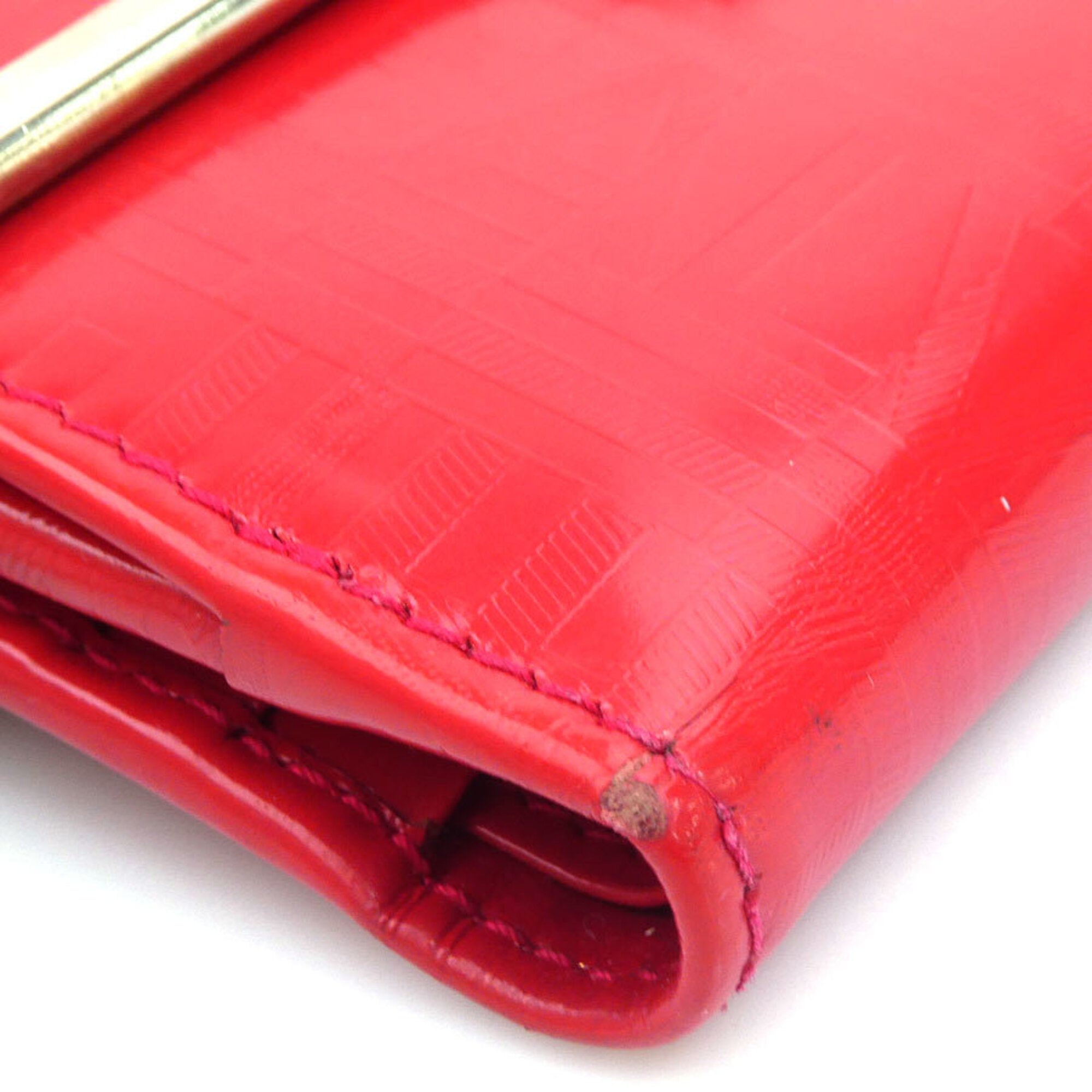 Salvatore Ferragamo Red Color Leather Wallet (Bi-Fold) (Pre-Owned)