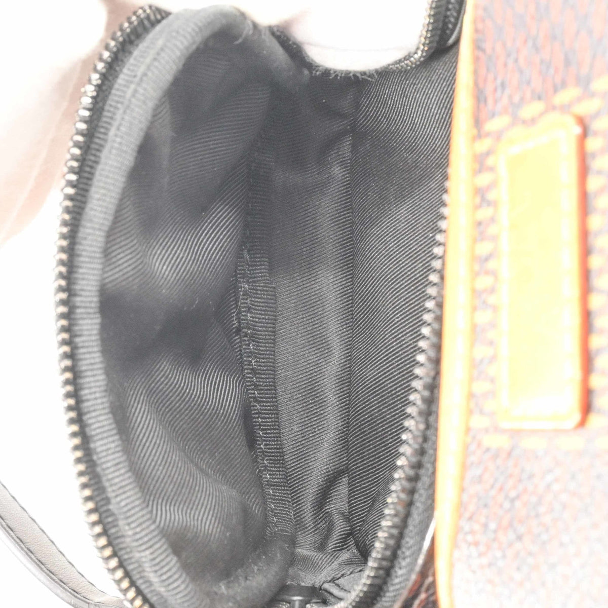 Louis Vuitton Black Brown Damier Canvas Leather Crossbody Bag Shoulder Bag (Pre-Owned)