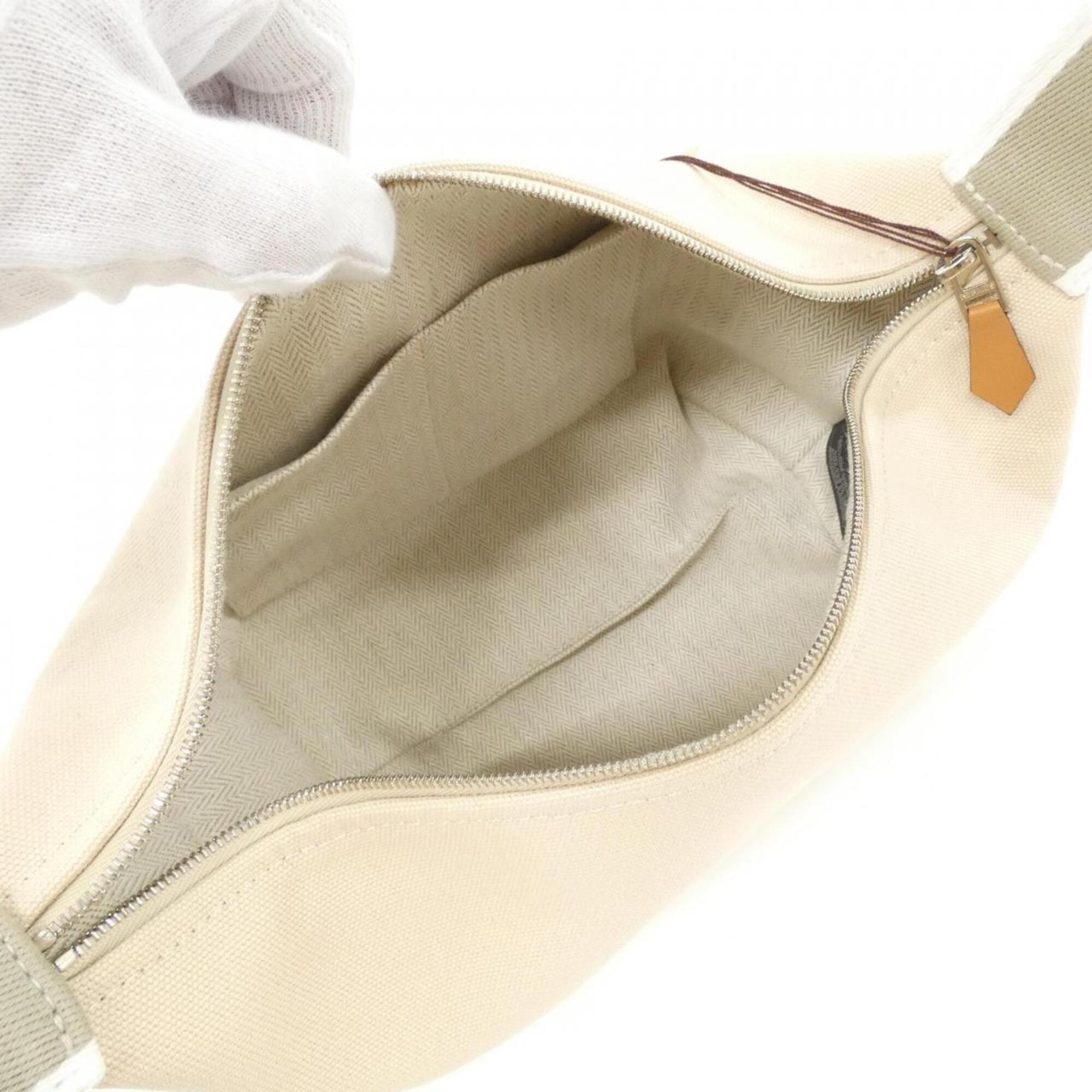 Hermes Natural Canvas Handbag (Pre-Owned)