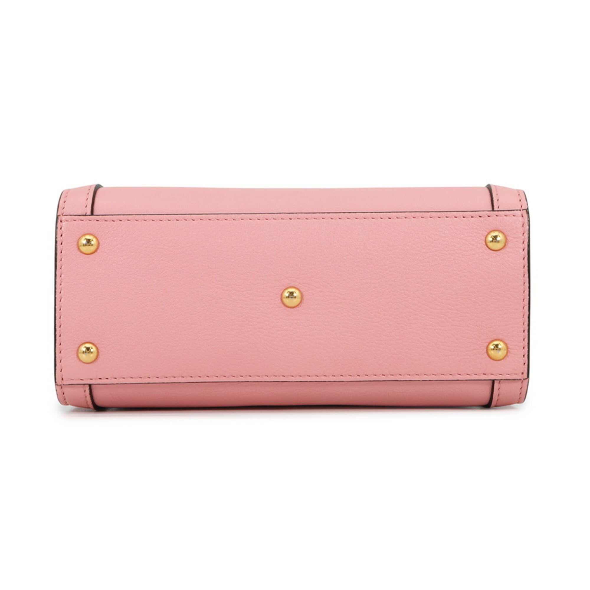 Gucci Bamboo Pink Bamboo Leather Handbag (Pre-Owned)