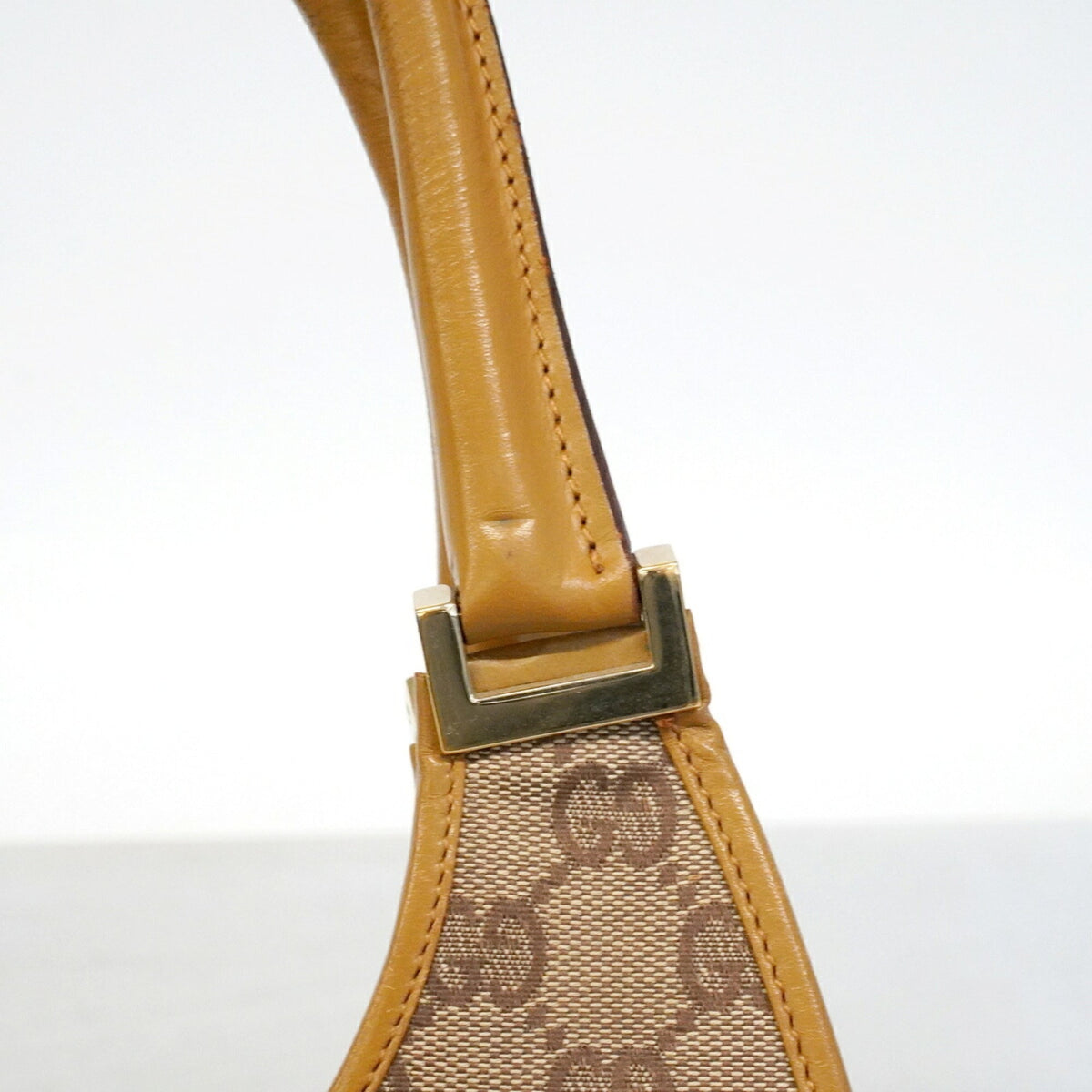 Gucci Brown Canvas Handbag (Pre-Owned)