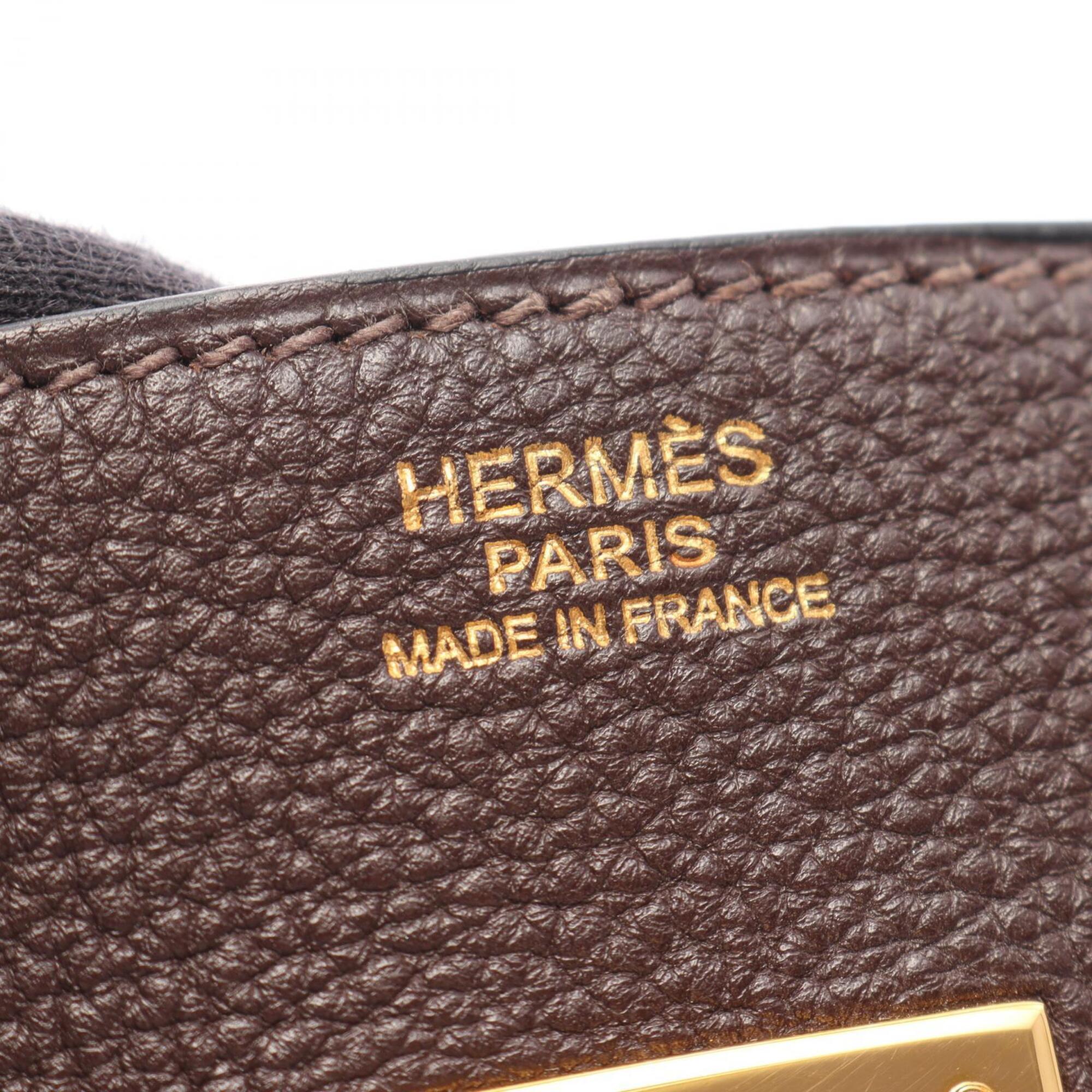 Hermes Brown Togo Leather Handbag (Pre-Owned)