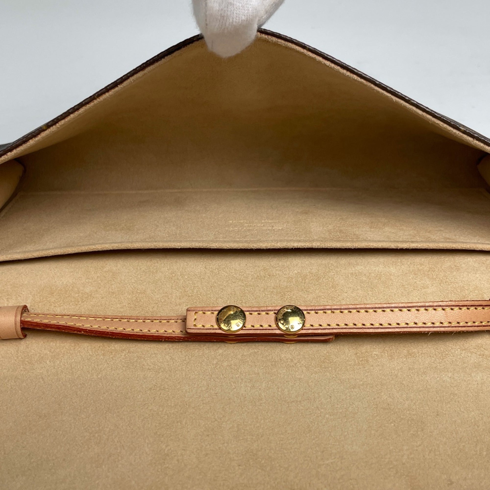 Louis Vuitton Brown Monogram Clutch Bag Pochette Shoulder Bag (Pre-Owned)