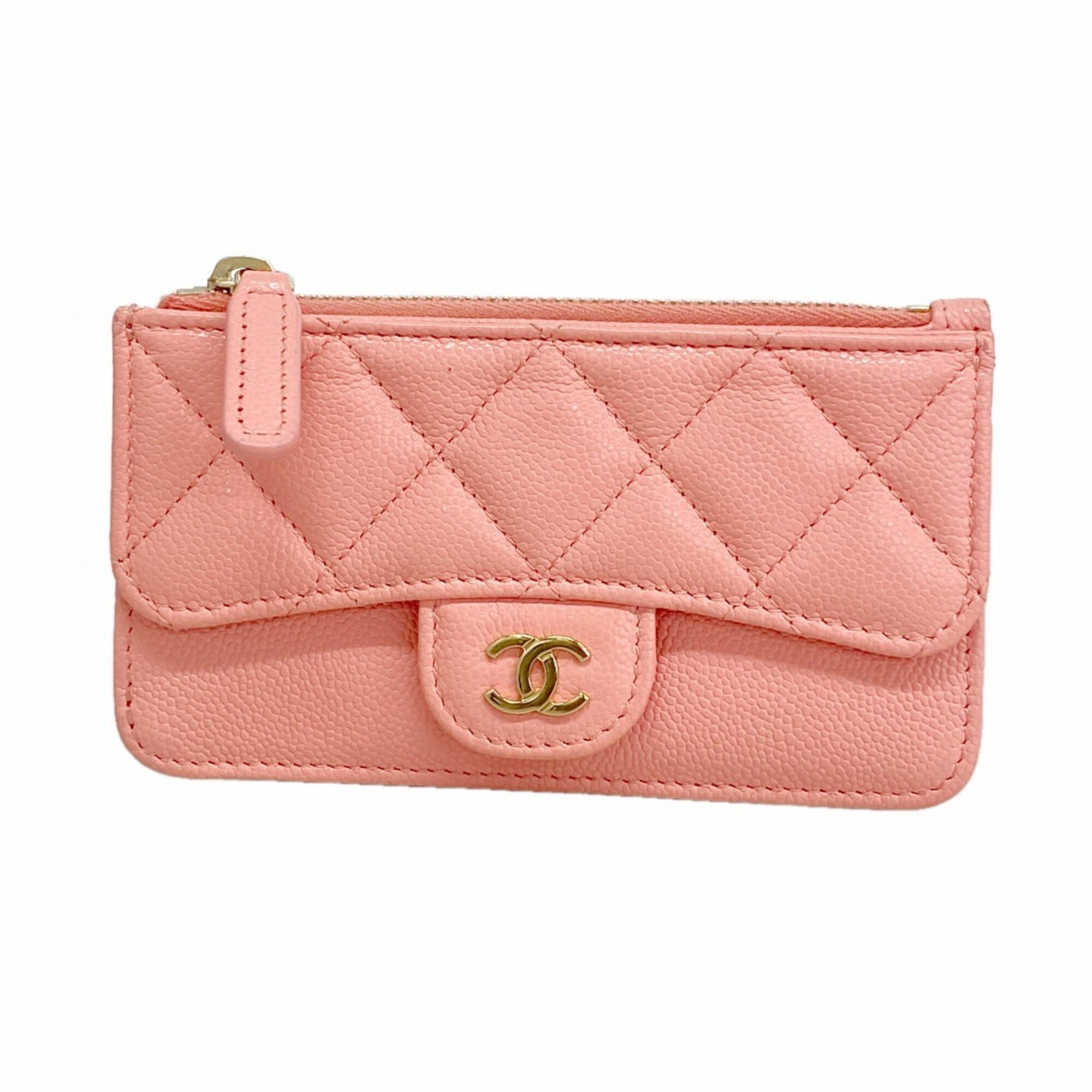 Chanel Salmon Pink Grained Calfskin Coin Purse/Coin Case (Pre-Owned)