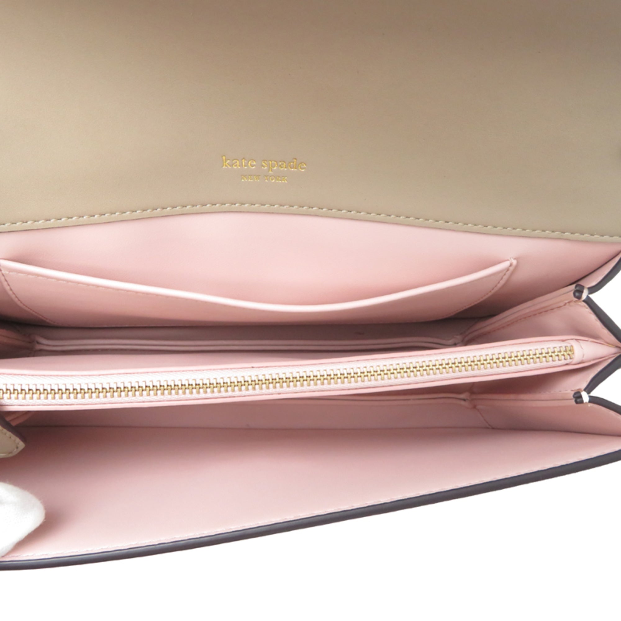 Kate Spade Beige Leather Shoulder Bag (Pre-Owned)