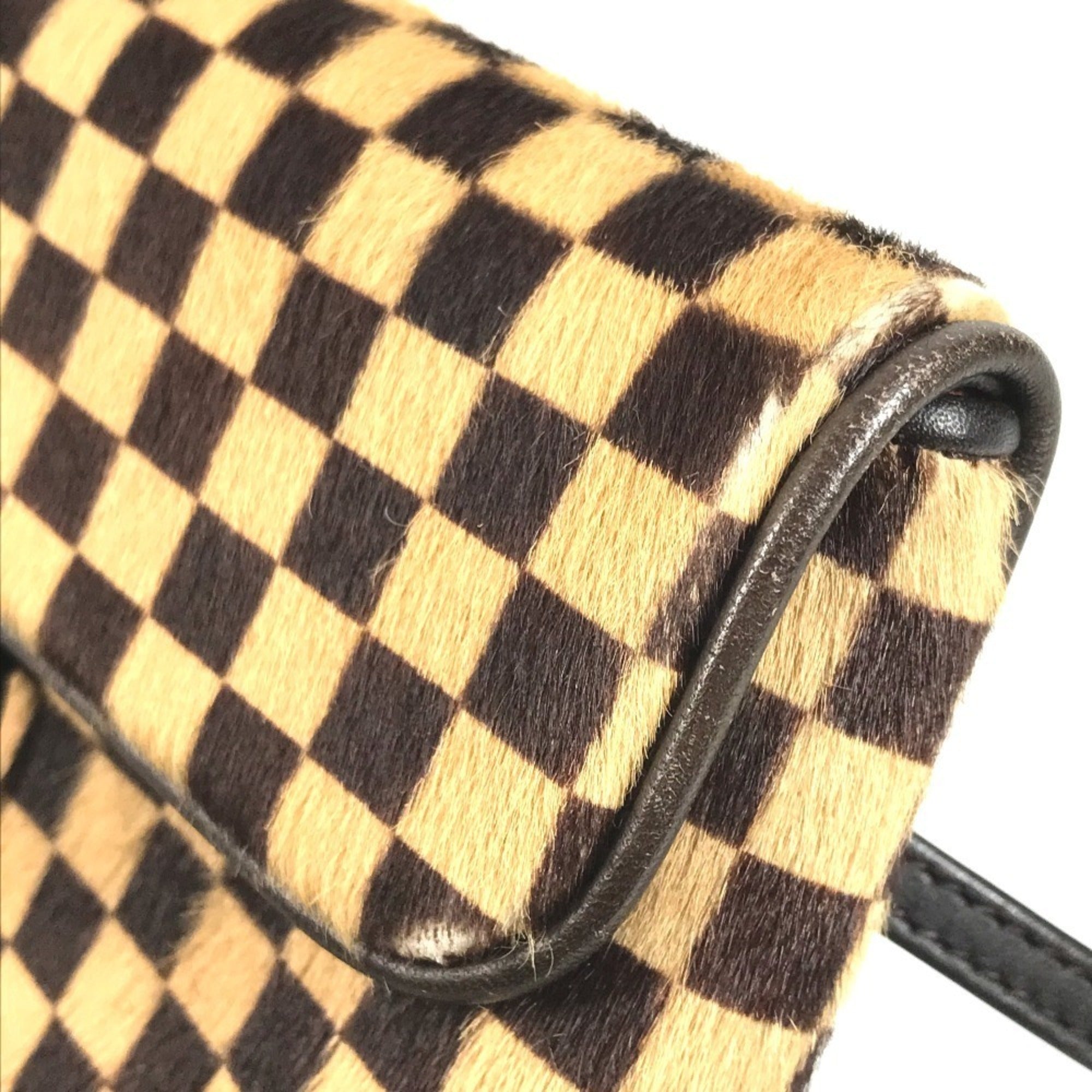 Louis Vuitton Damier Sauvage Brown Leather Shoulder Bag (Pre-Owned)