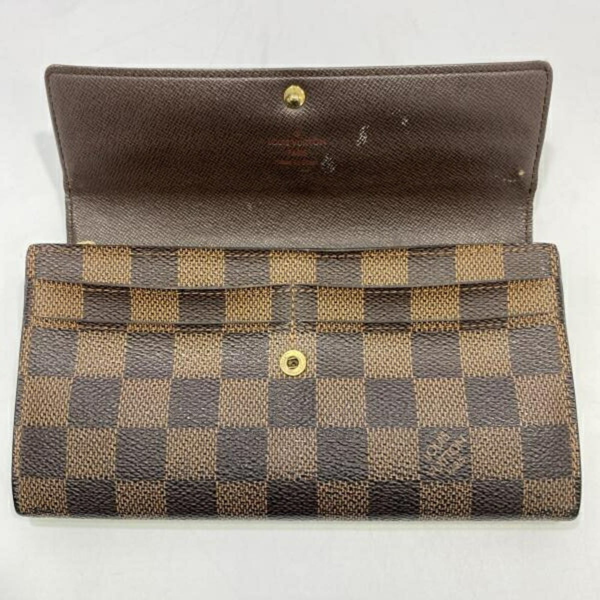 Louis Vuitton Damier Blue Brown Damier Canvas Bill Wallet (Bi-Fold) (Pre-Owned)