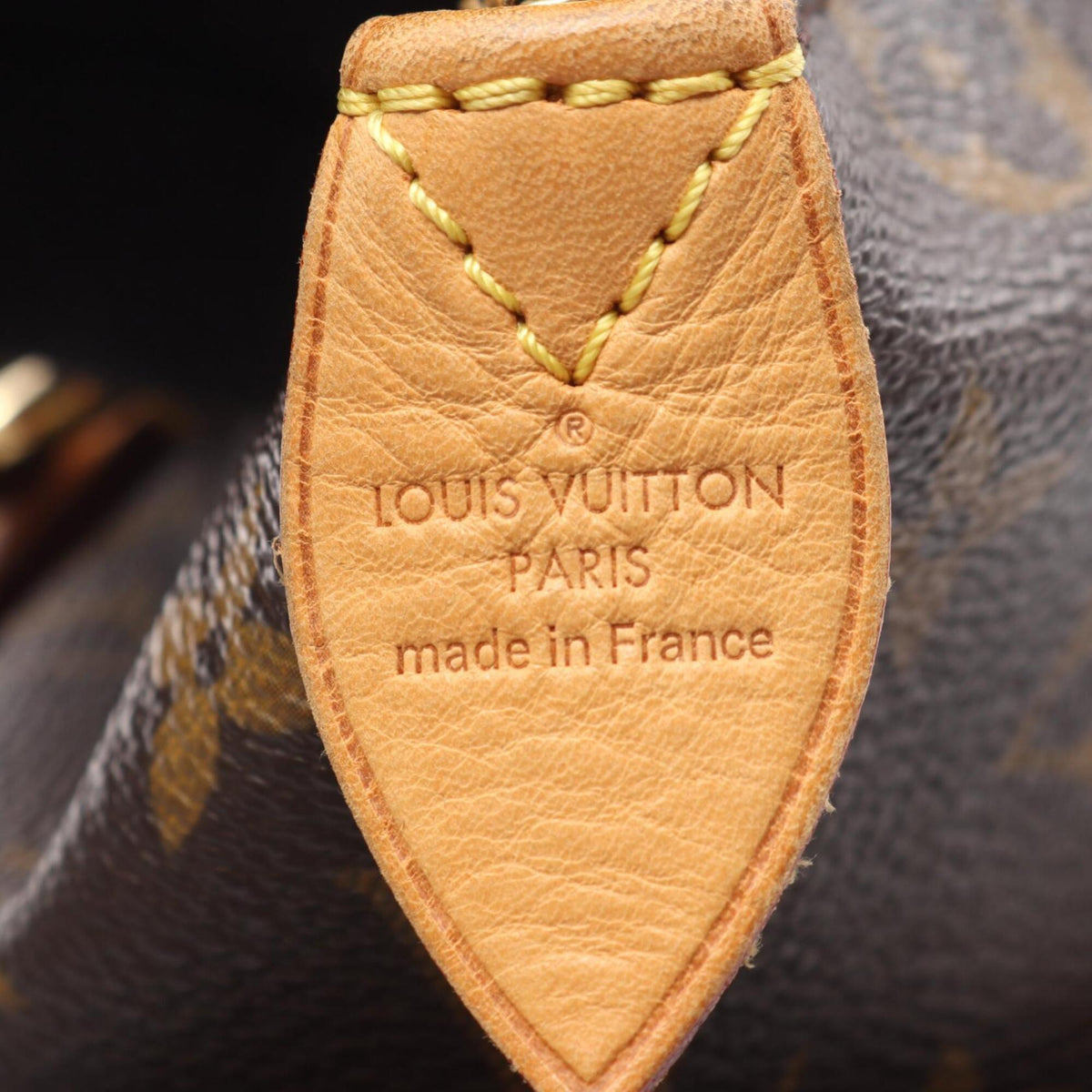 Louis Vuitton Monogram Brown Coated Canvas Leather Tote Bag (Pre-Owned)