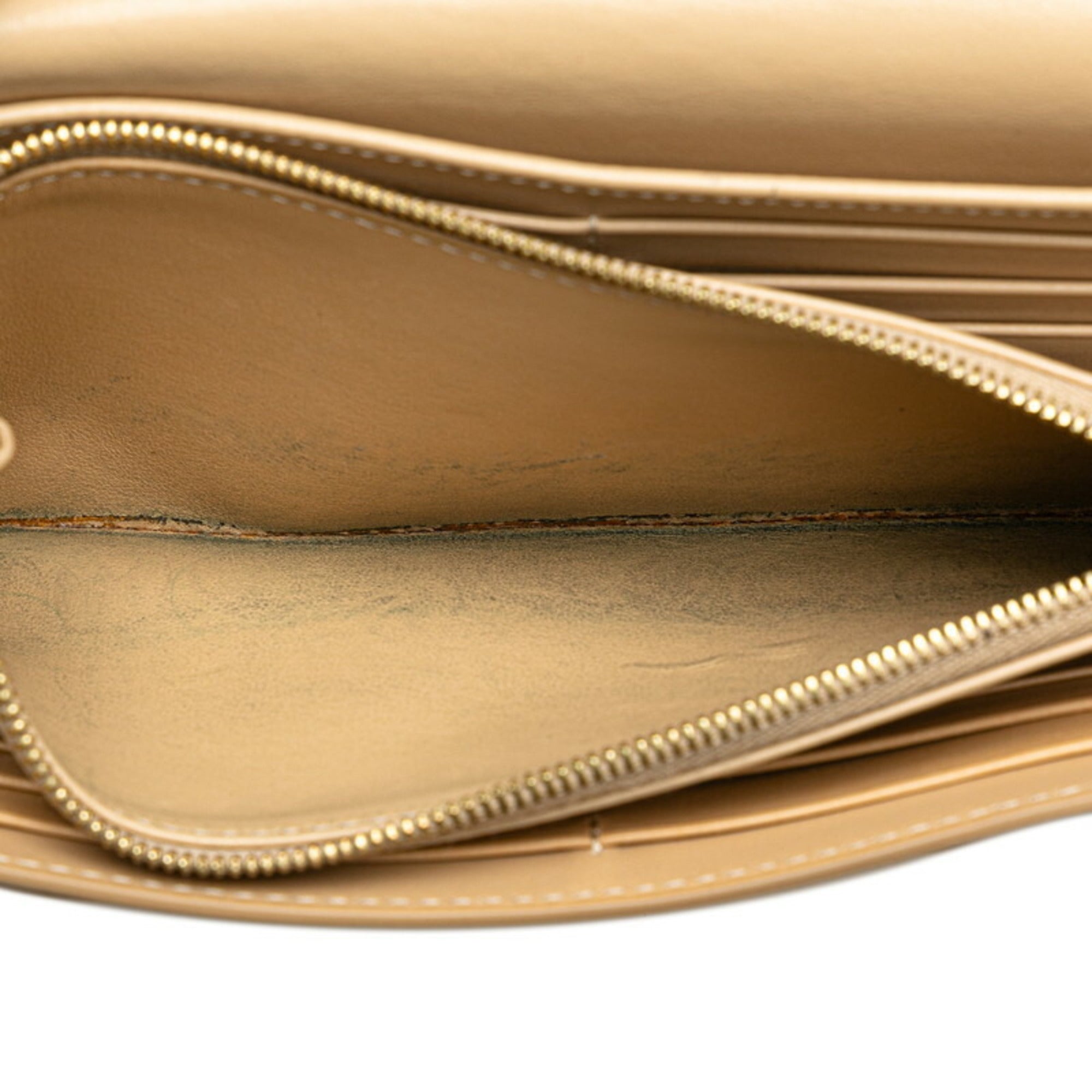 Celine Beige Leather Long Wallet (Bi-Fold) (Pre-Owned)