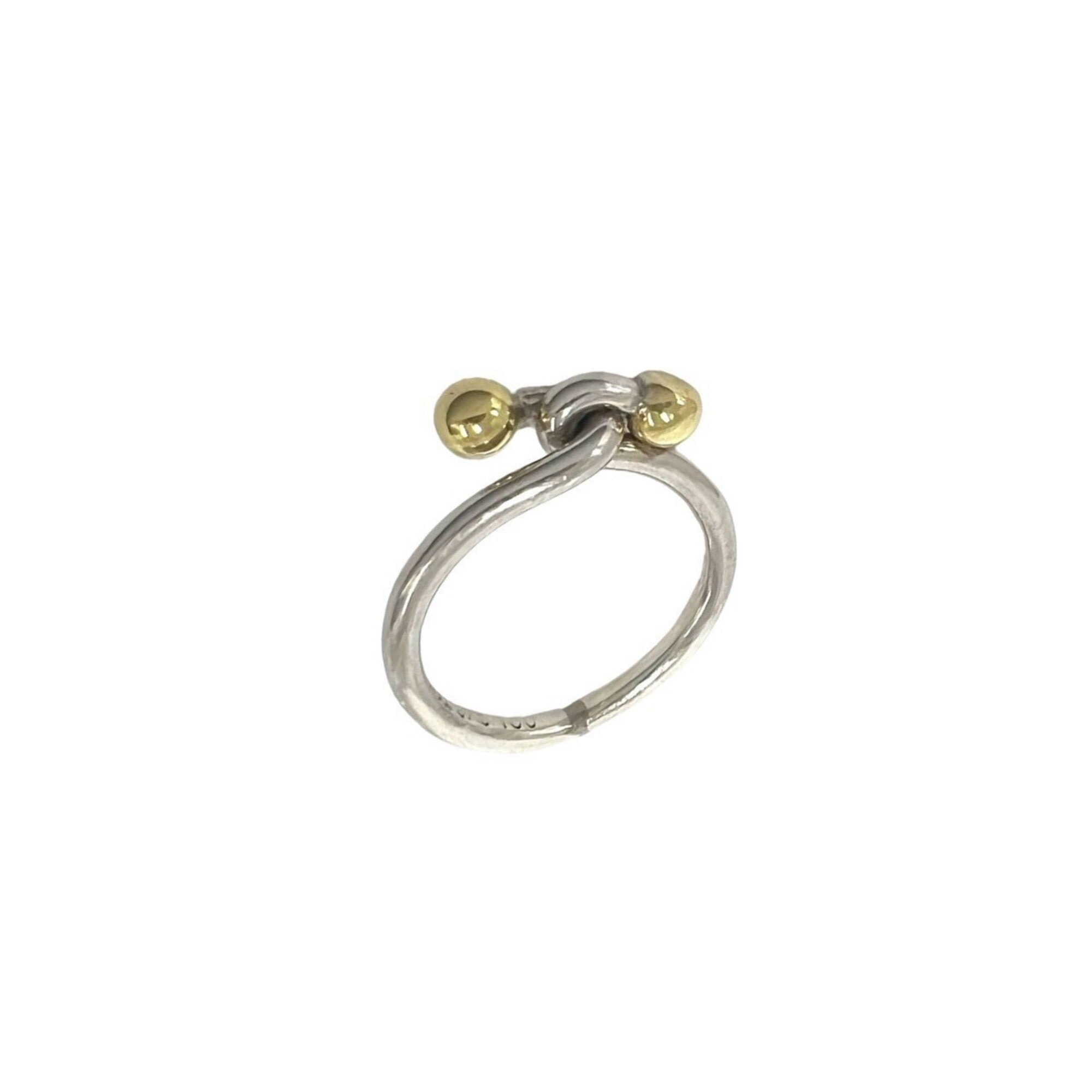 Tiffany Gold Silver Yellow Gold (18K) Silver Band Ring (Pre-Owned)