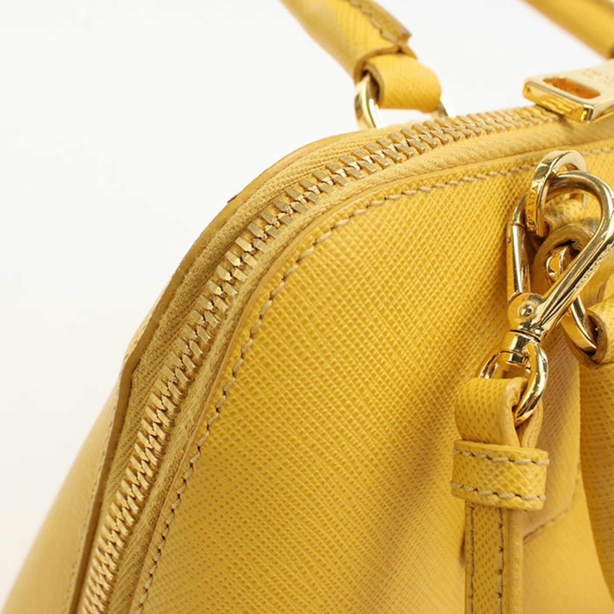 Prada Yellow Leather Handbag (Pre-Owned)