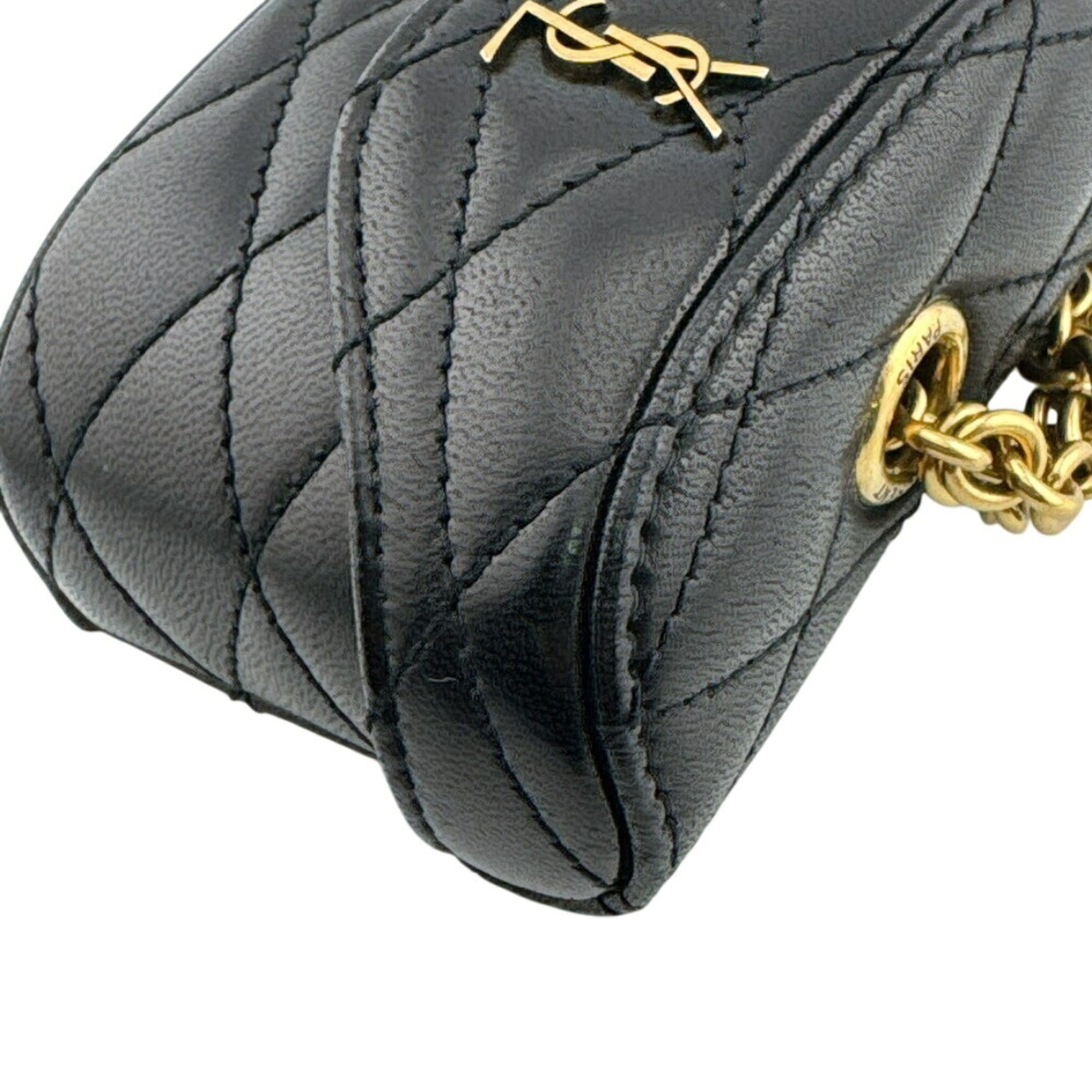 Yves Saint Laurent Black Leather Pouch (Pre-Owned)