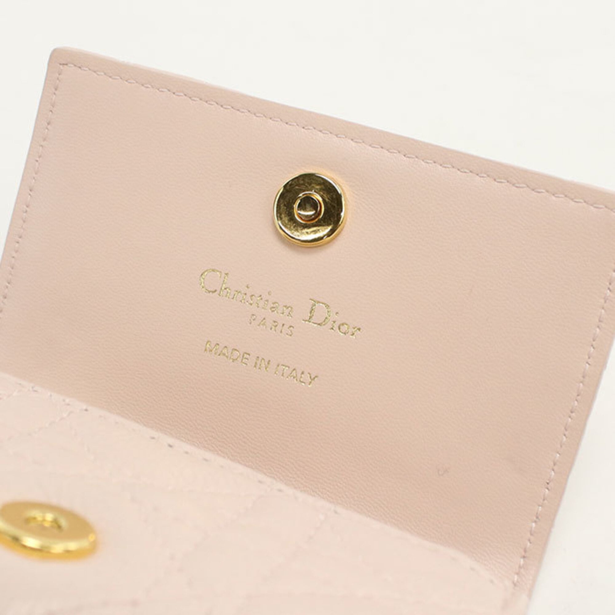 Christian Dior Pink Leather Wallet (Bi-Fold) (Pre-Owned)