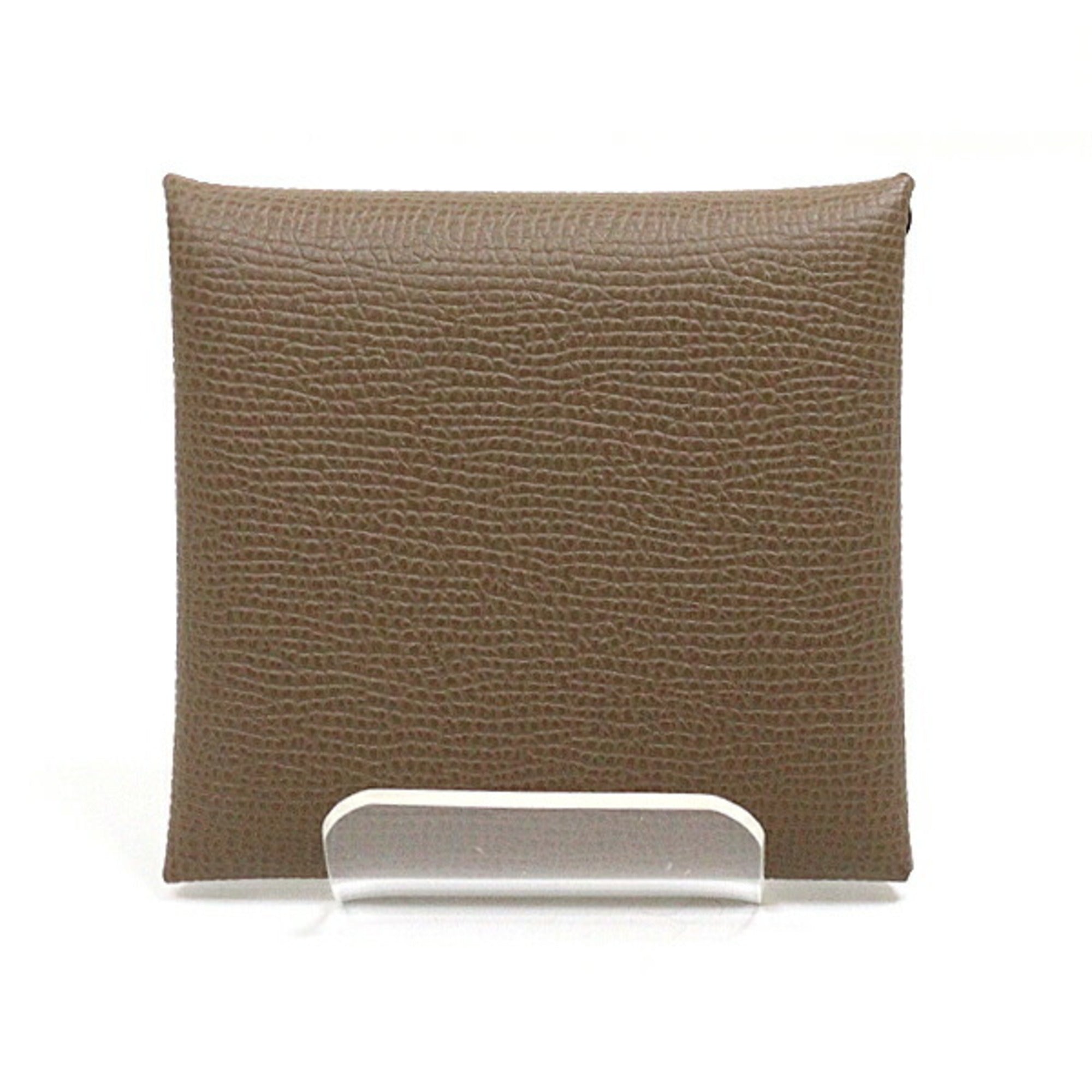 Hermes Etoupe Gray Epsom Leather Coin Purse/Coin Case (Pre-Owned)