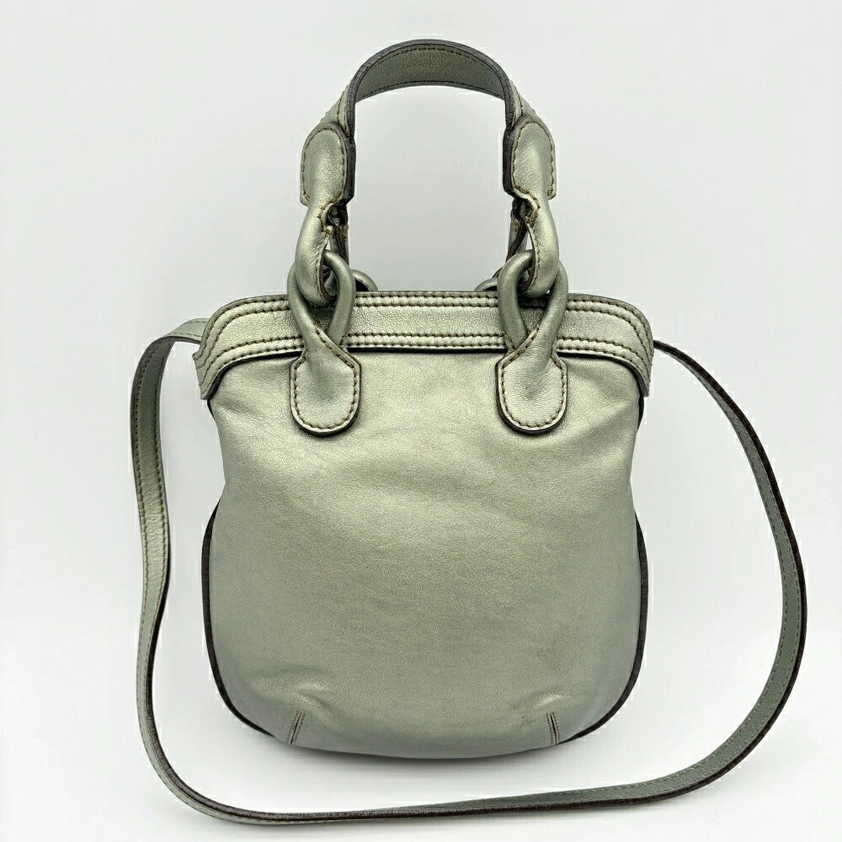 Loewe Moss Green Leather Shoulder Bag (Pre-Owned)