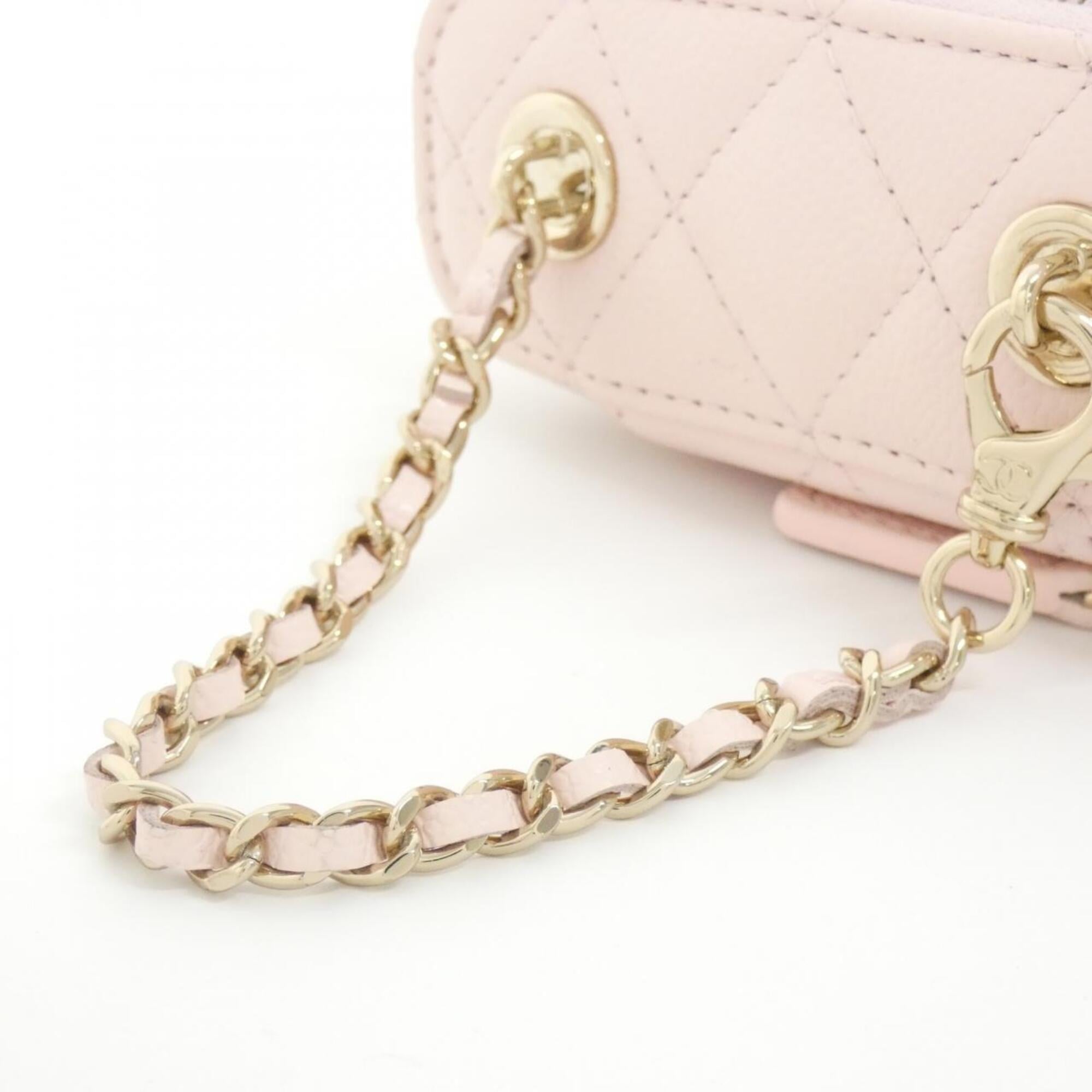 Chanel Pink Grained Calfskin Pouch (Pre-Owned)