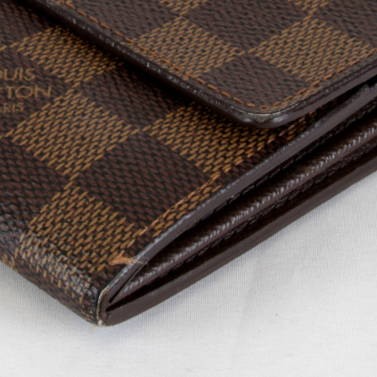 Louis Vuitton Brown Damier Canvas Long Wallet (Bi-Fold) (Pre-Owned)