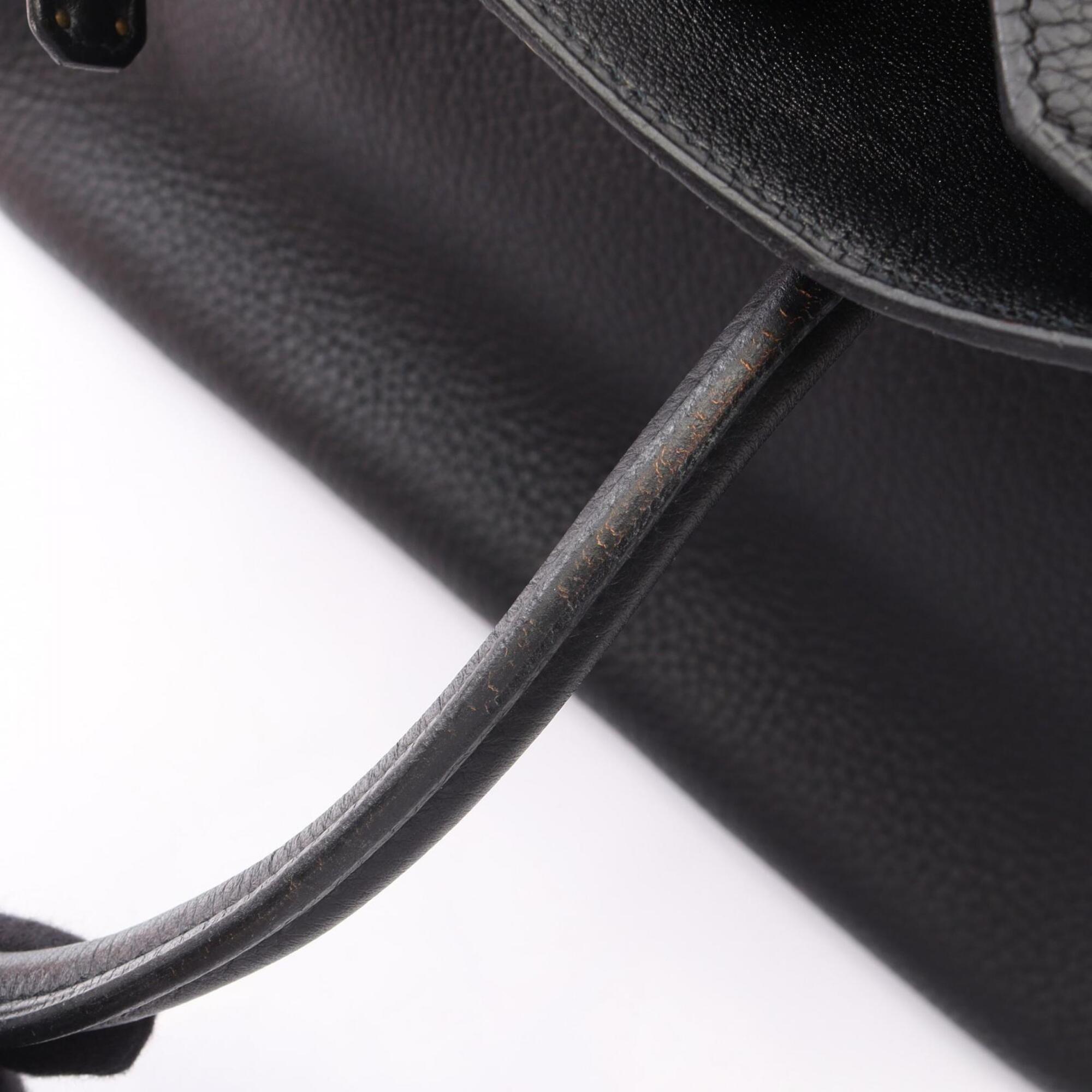 Hermes Black Togo Leather Leather Handbag (Pre-Owned)