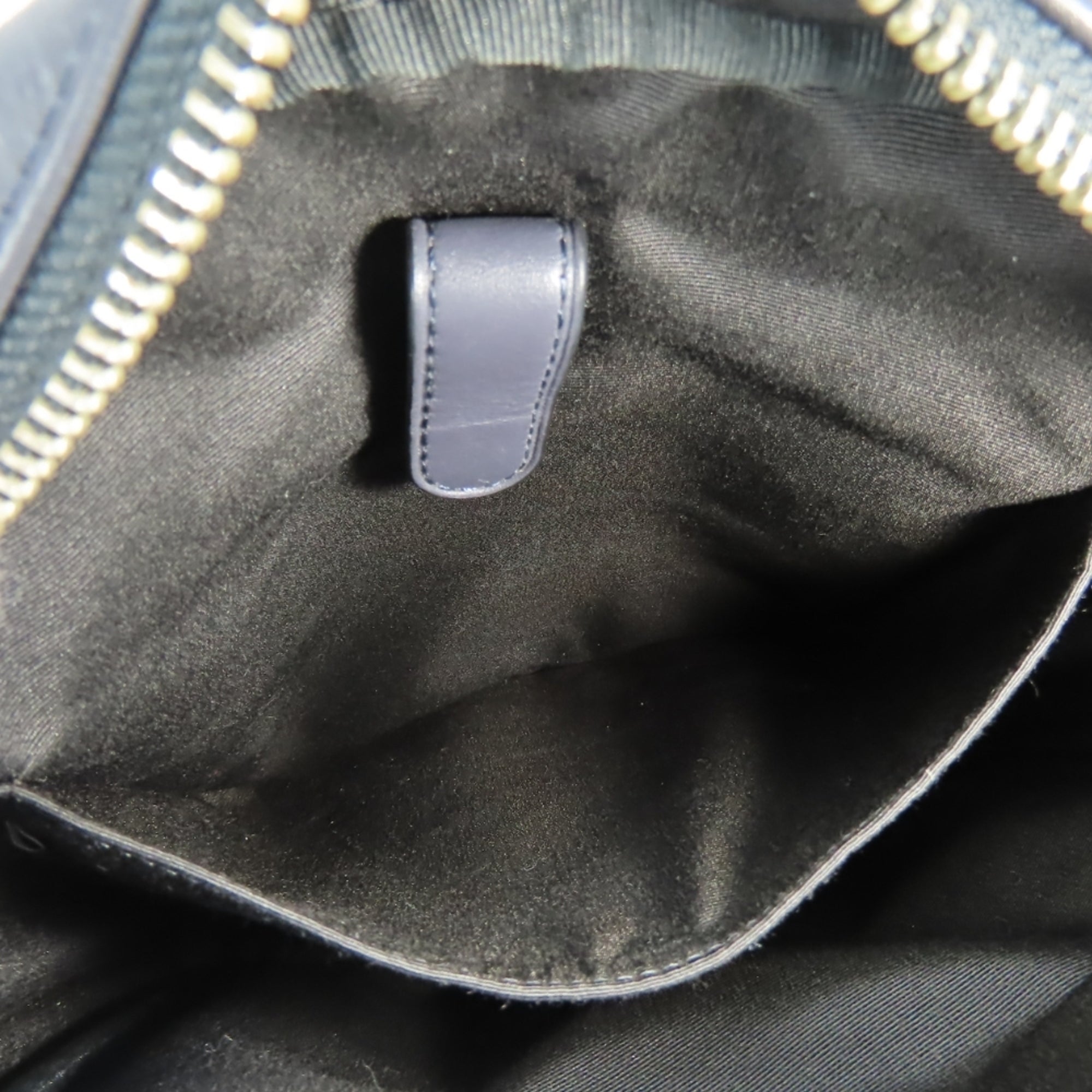 Coach Signature Black Gray Navy Leather Shoulder Bag (Pre-Owned)