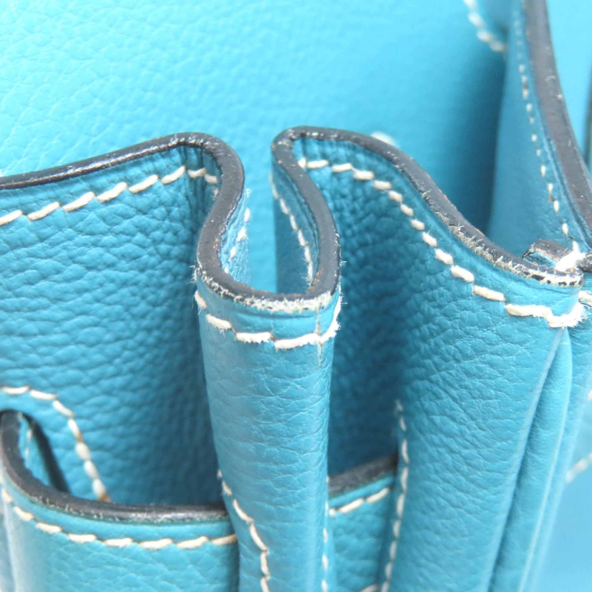 Hermes Blue Jean Epsom Leather Handbag (Pre-Owned)