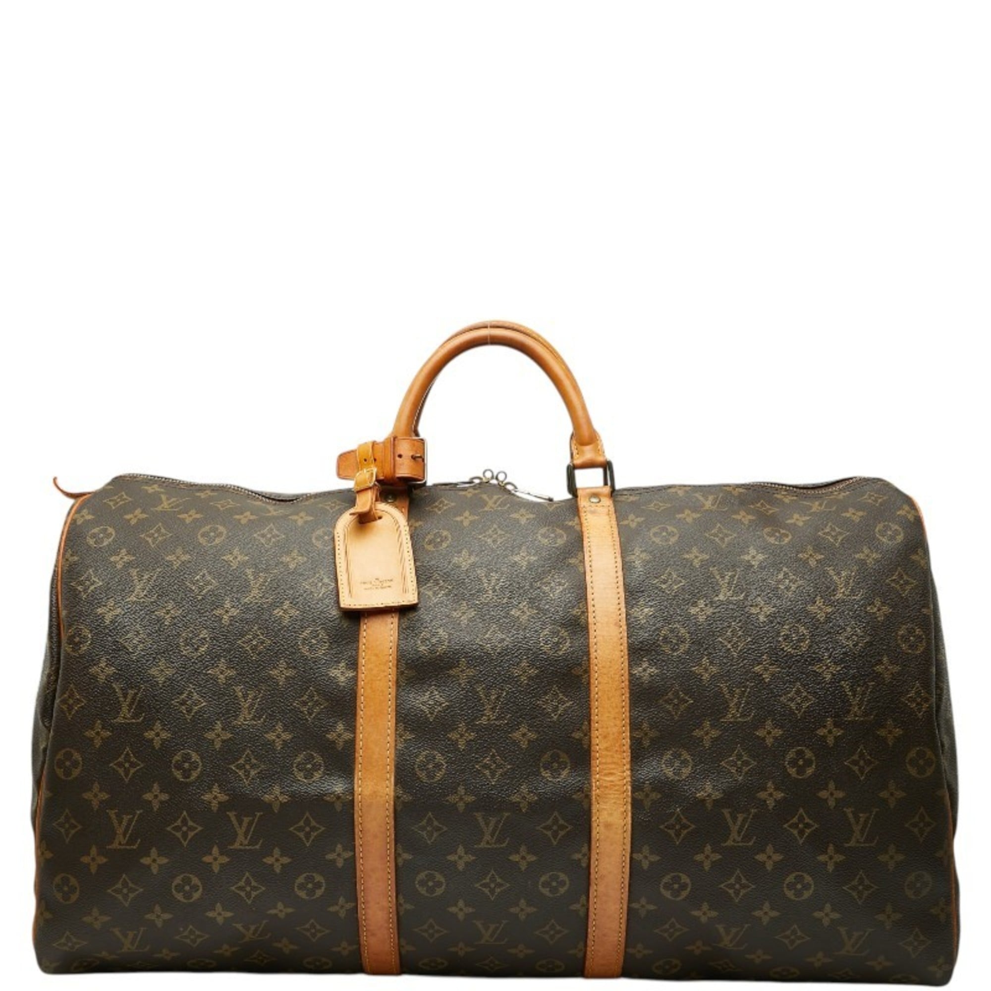 Louis Vuitton Brown Pvc Leather Boston Bag (Pre-Owned)