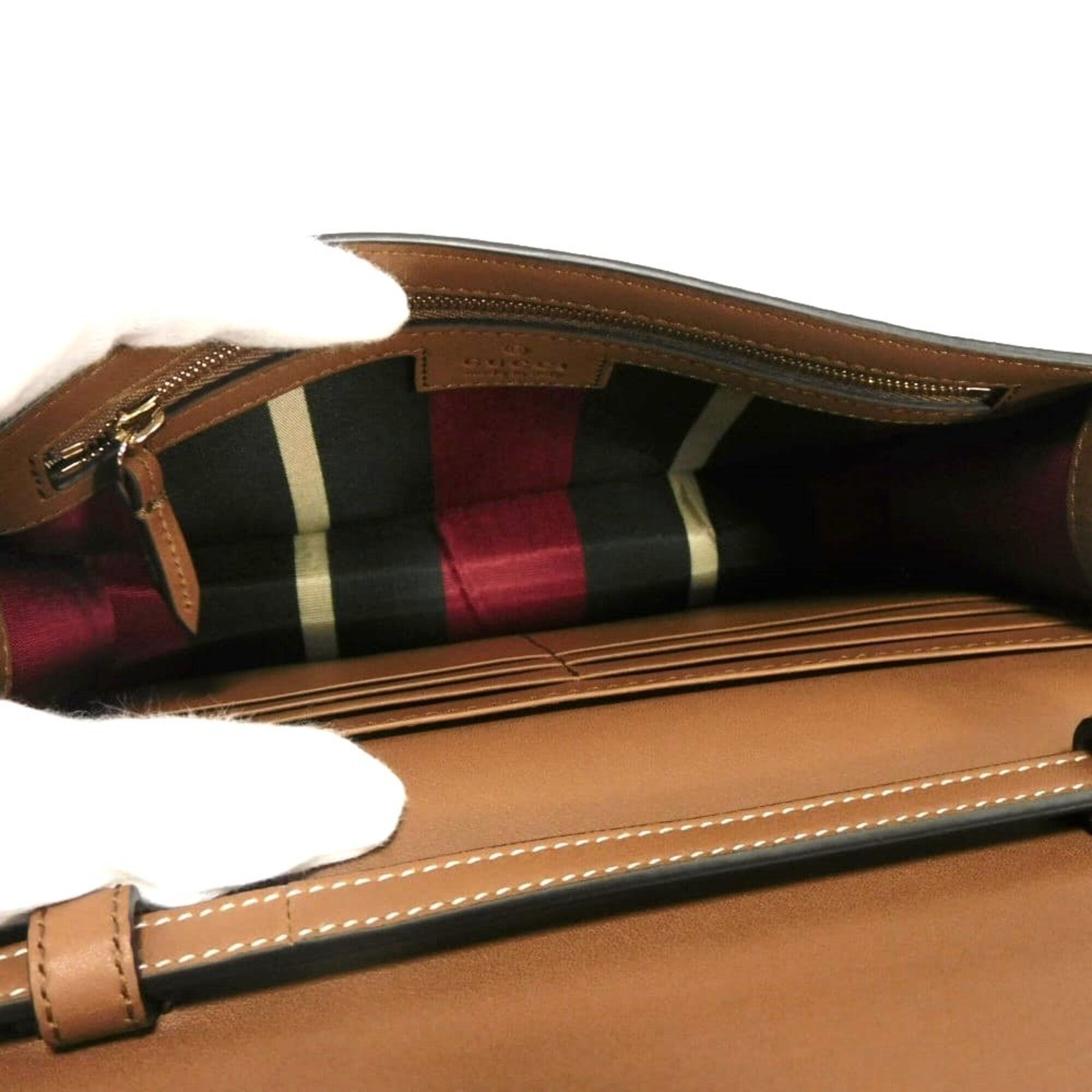 Gucci Beige Gg Supreme Leather Shoulder Bag (Pre-Owned)