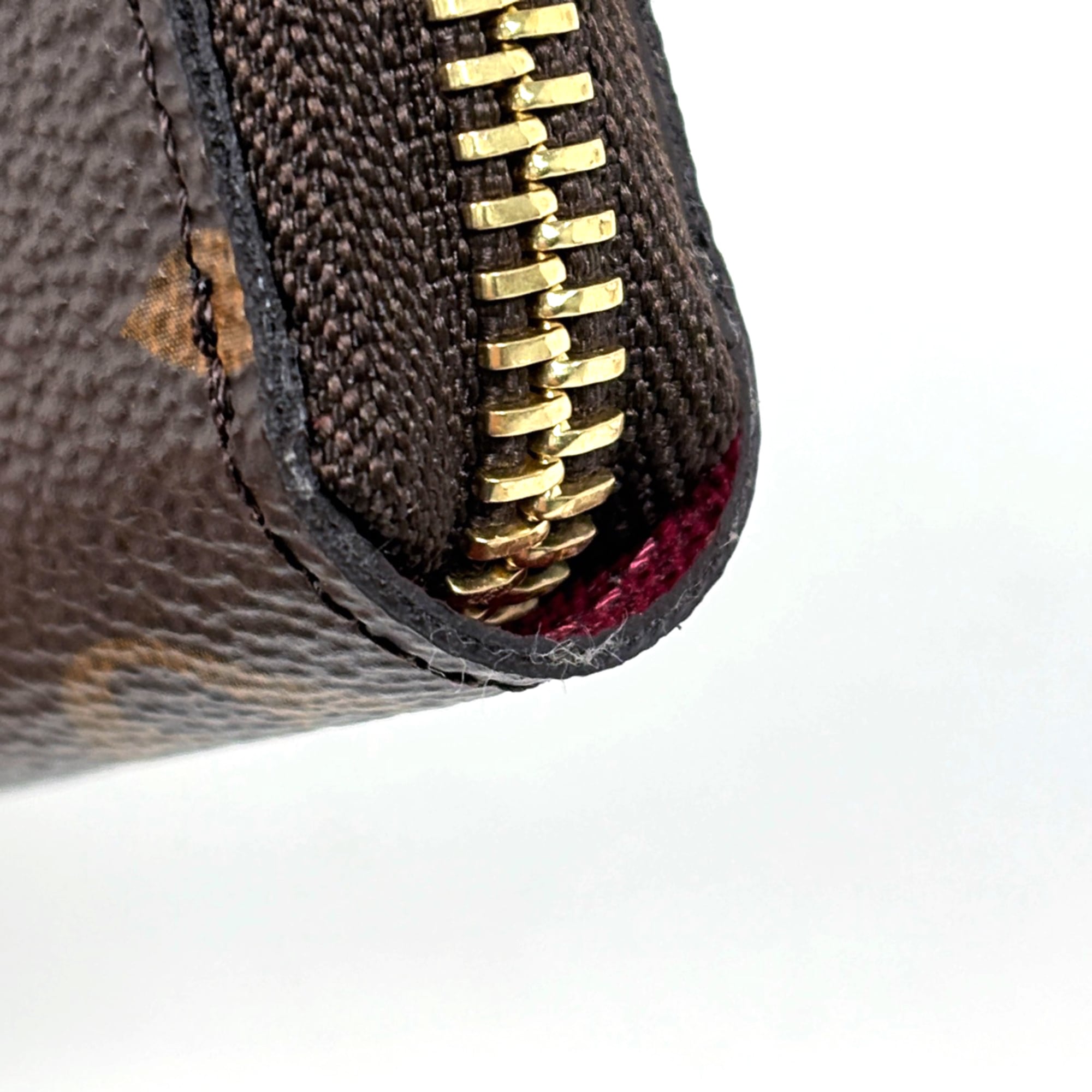 Louis Vuitton Bordeaux Brown Fuchsia Monogram Monogram Long Bill Wallet (Bi-Fold) (Pre-Owned)