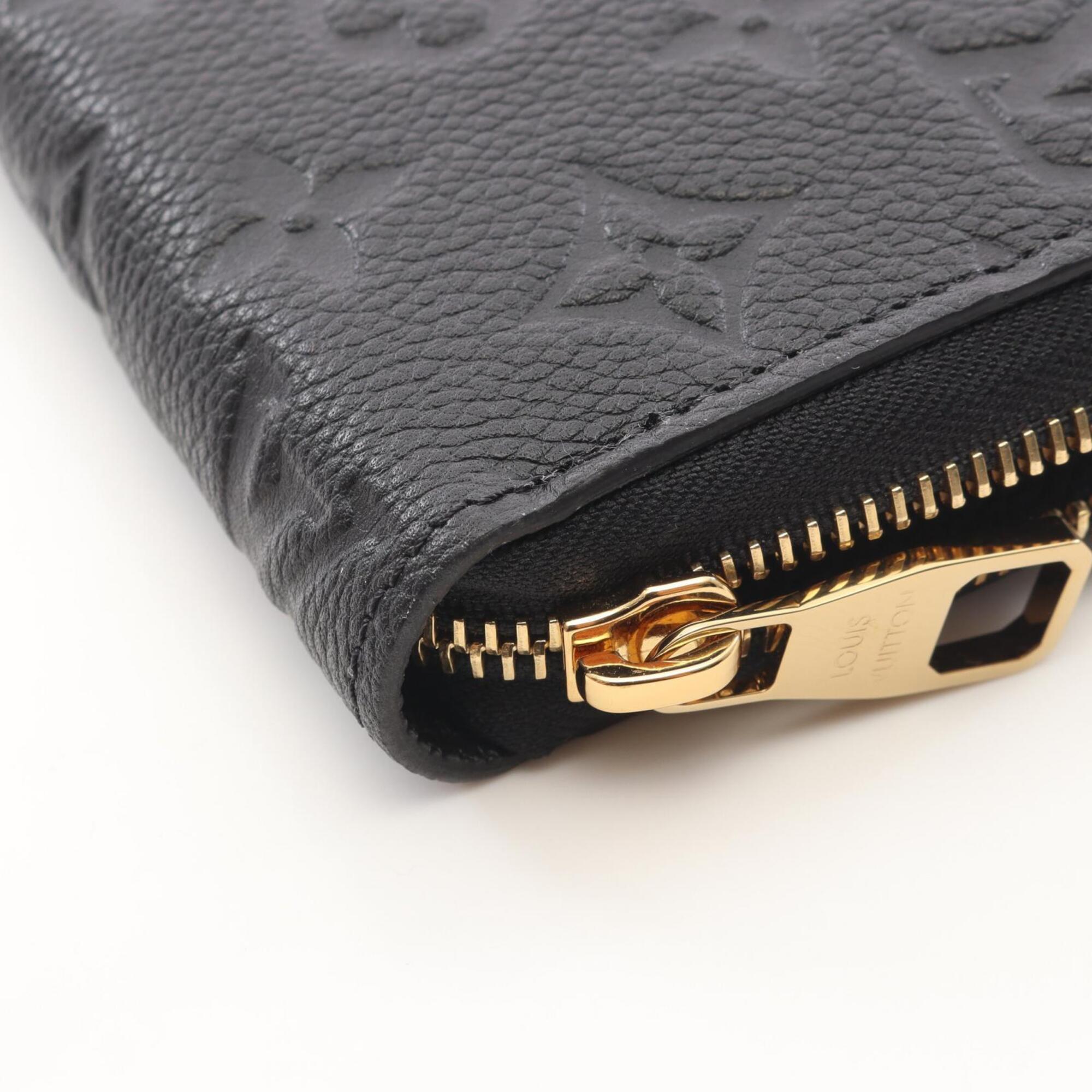 Louis Vuitton Monogram Empreinte Black Noir Leather Long Wallet (Bi-Fold) (Pre-Owned)