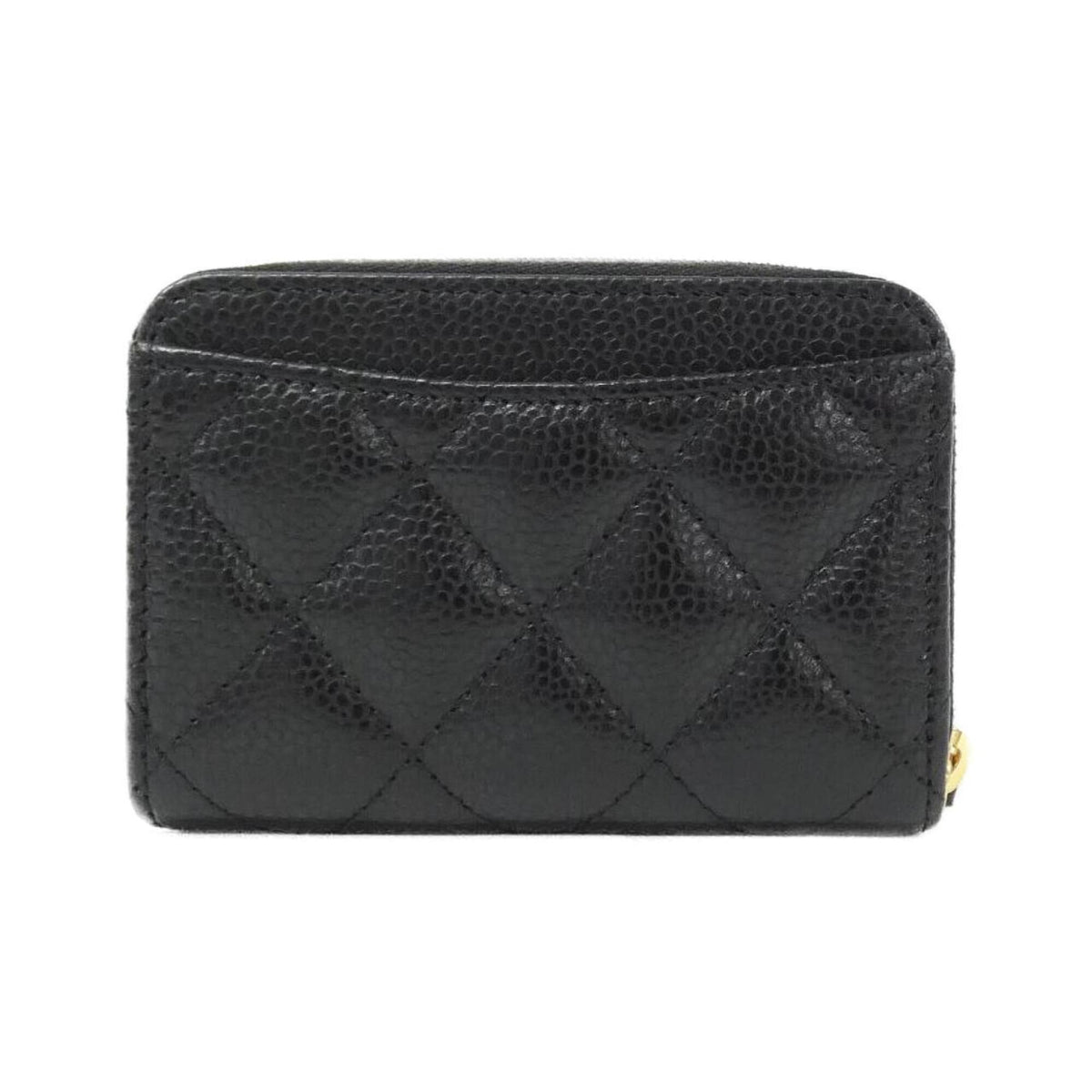 Chanel Black Grained Calfskin Coin Purse/Coin Case (Pre-Owned)