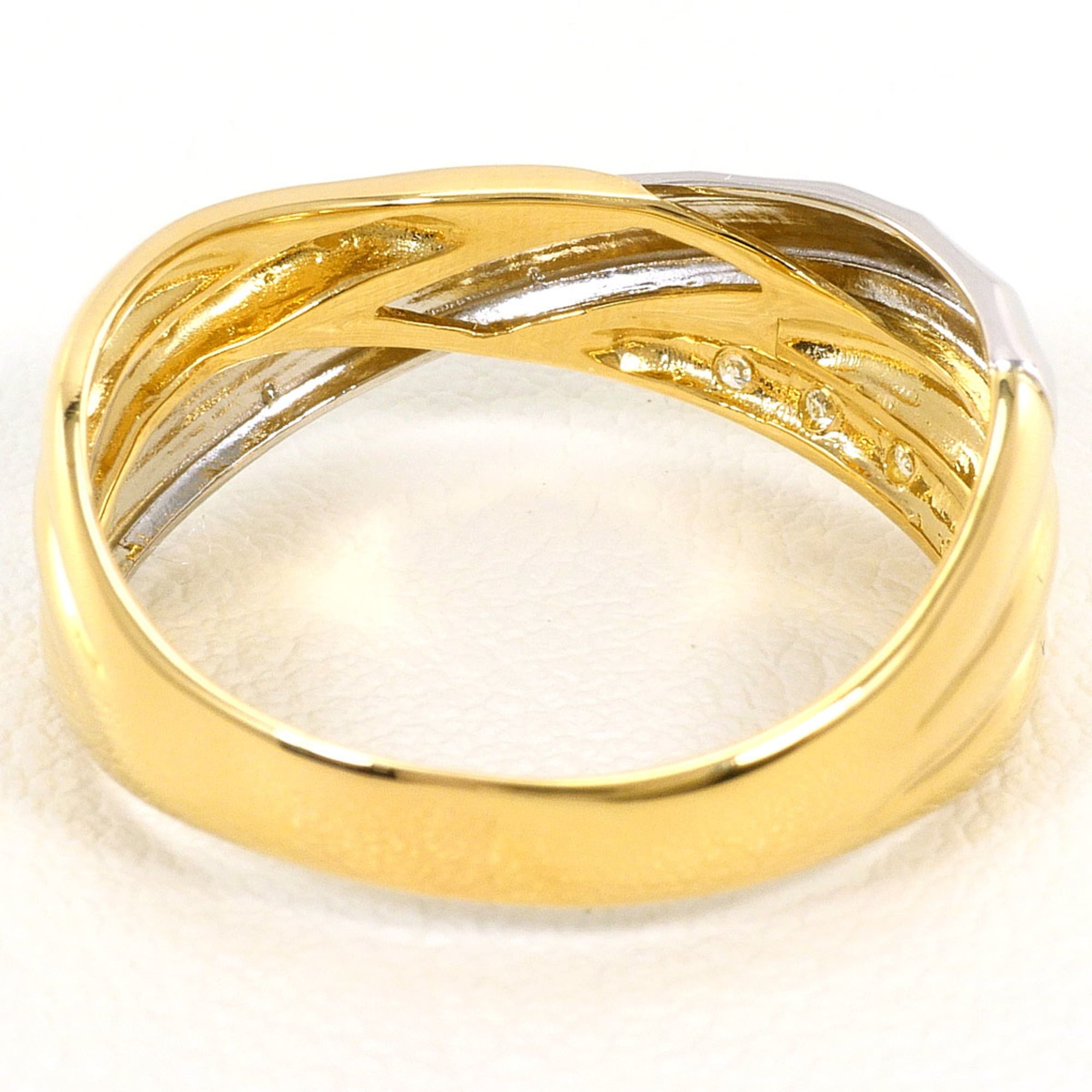 Unbranded Platinum Yellow Gold Yellow Gold (18K) Platinum 900 Band Ring (Pre-Owned)