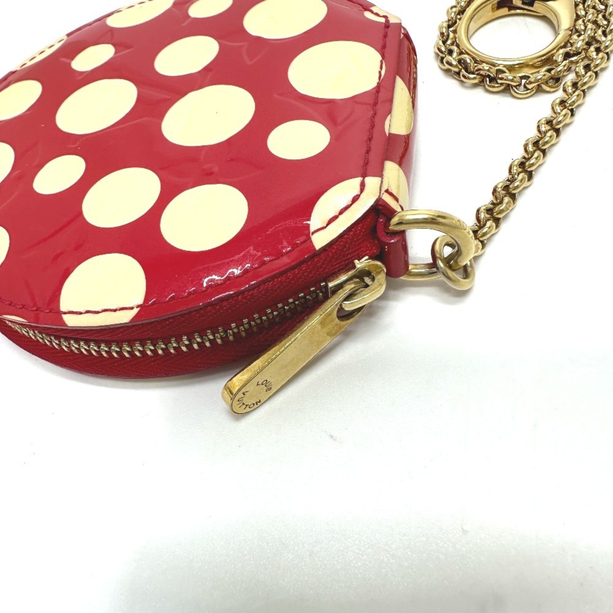 Louis Vuitton Monogram Vernis Red Color White Monogram Vernis Coin Purse/Coin Case (Pre-Owned)