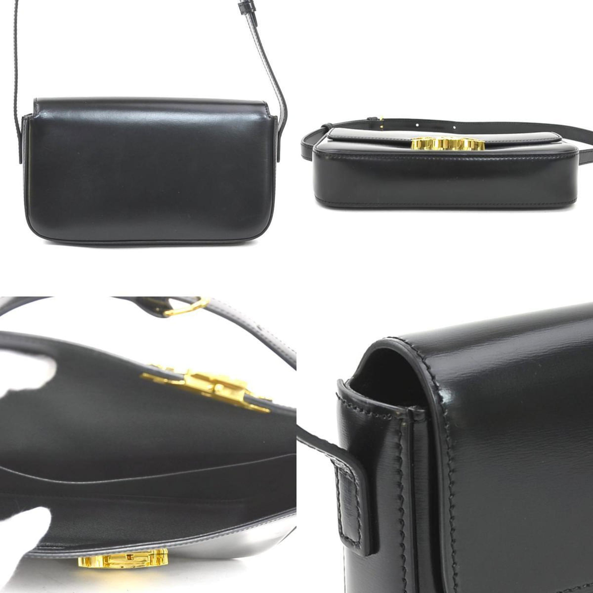 Celine Black Leather Shoulder Bag (Pre-Owned)