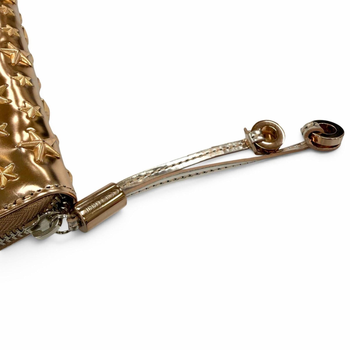 Jimmy Choo Metallic Leather Long Wallet (Bi-Fold) (Pre-Owned)