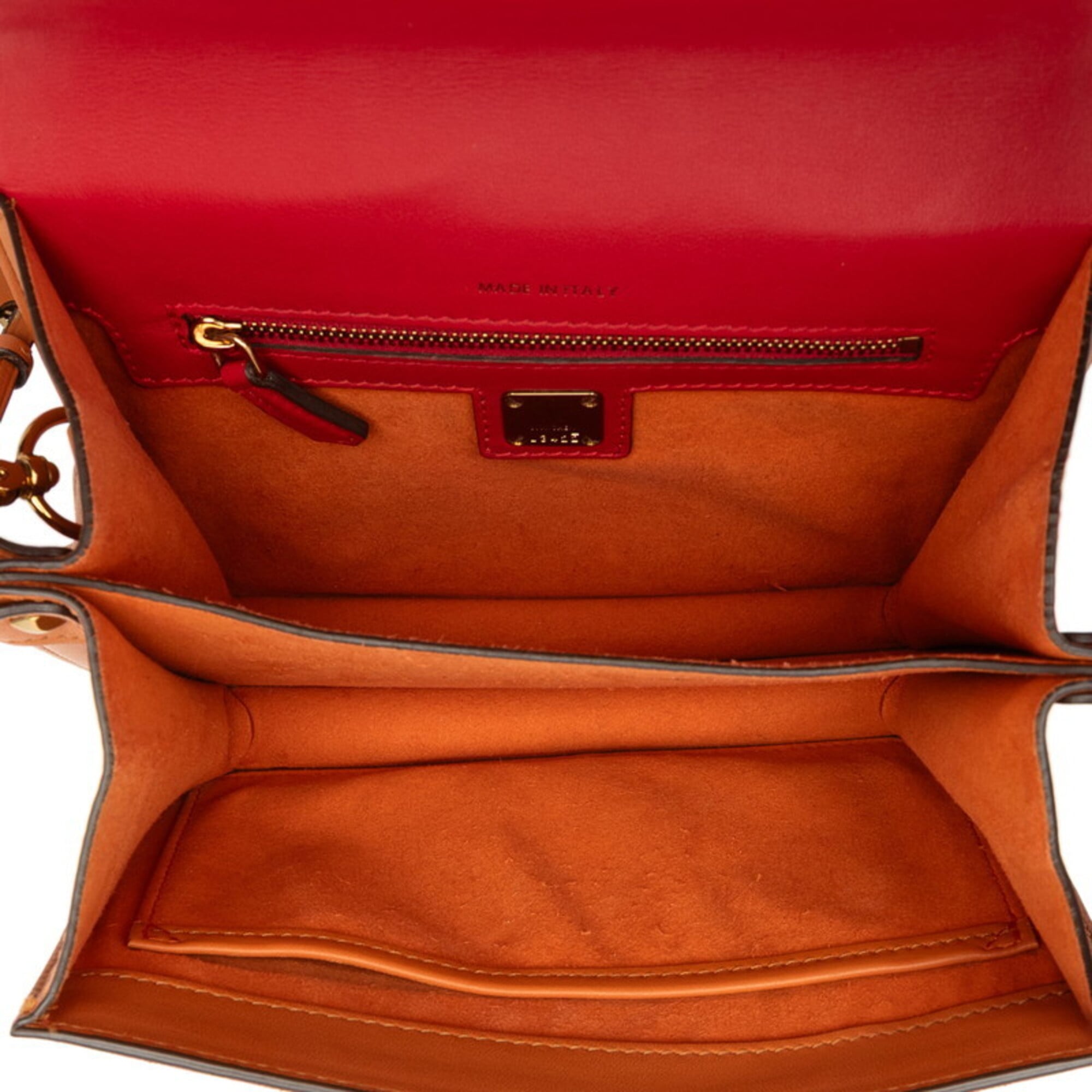 Mcm Brown Leather Suede Leather Shoulder Bag (Pre-Owned)