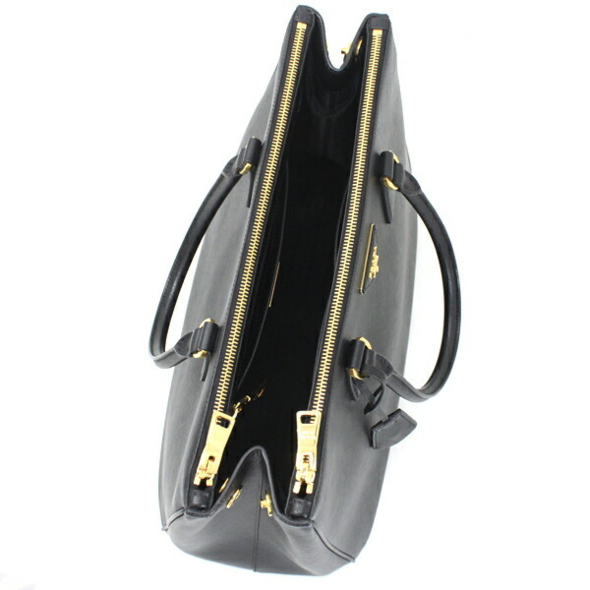 Prada Black Nero Saffiano Lux Handbag Shoulder Bag Tote Bag (Pre-Owned)