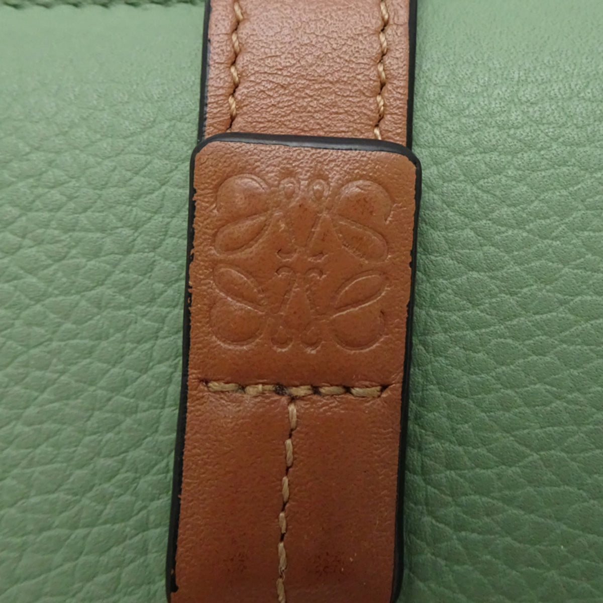 Loewe Brown Moss Green Leather Wallet (Bi-Fold) (Pre-Owned)