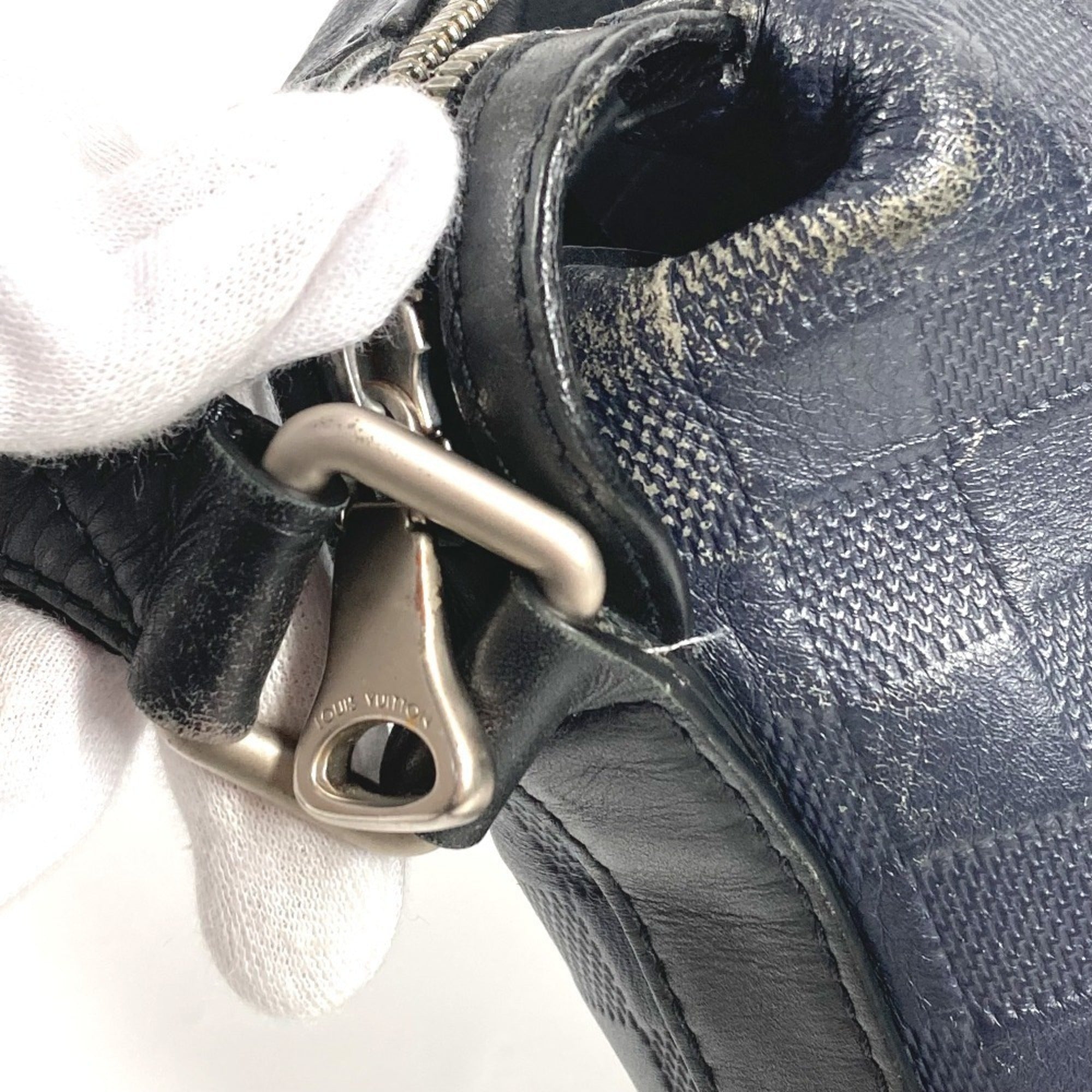 Louis Vuitton Black Galle Navy Damier Infini Shoulder Bag (Pre-Owned)