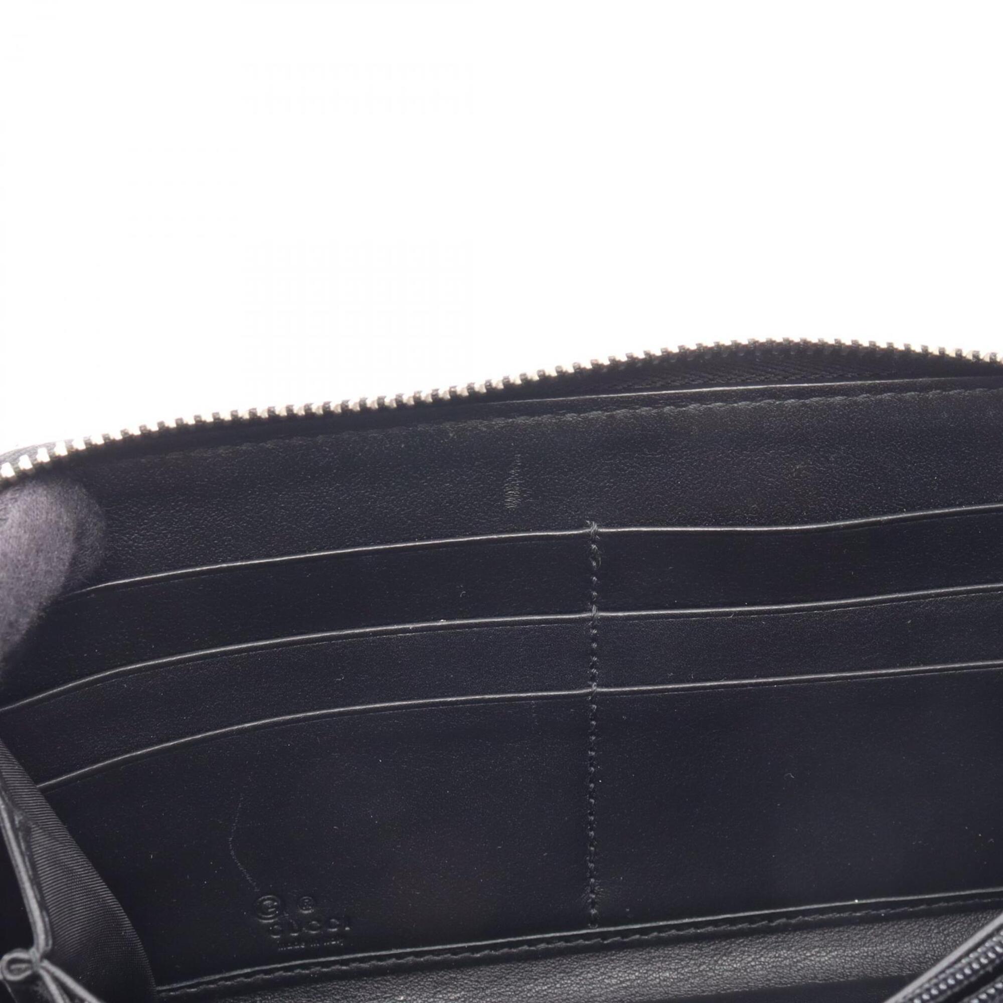 Gucci Black Leather Long Wallet (Bi-Fold) (Pre-Owned)