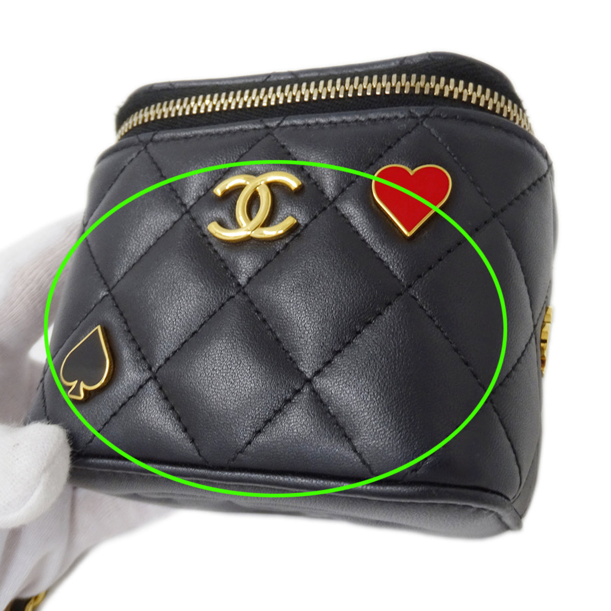 Chanel Black Leather Handbag Shoulder Bag (Pre-Owned)
