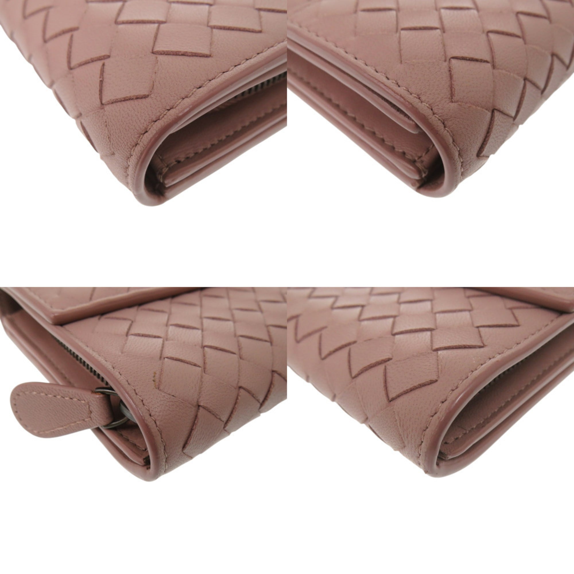 Bottega Veneta Pink Intrecciato Long Wallet (Bi-Fold) (Pre-Owned)